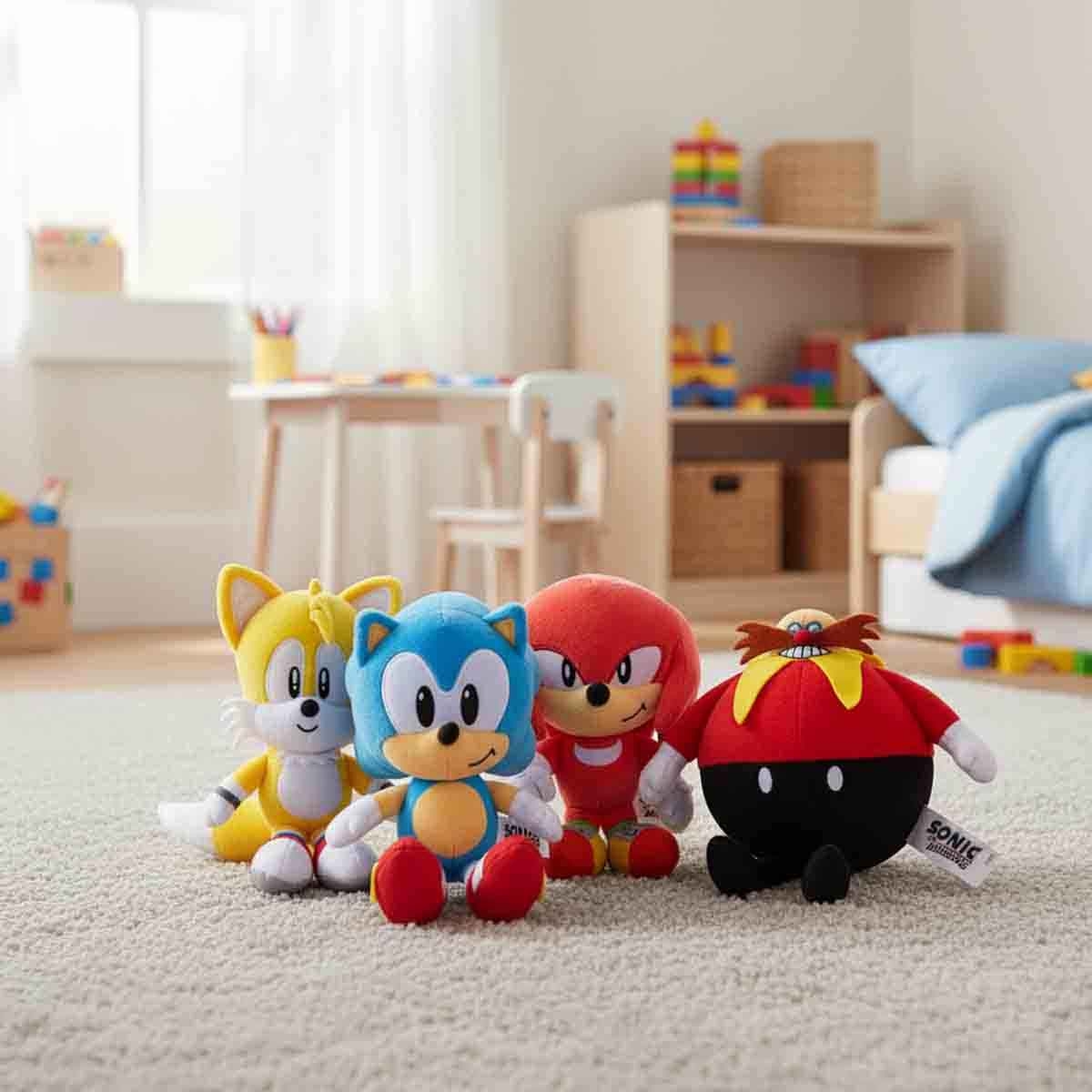 سونيك دمية محشوة اساسية مقاس 9 انش متنوعة للاطفال من عمر 3-4 سنوات