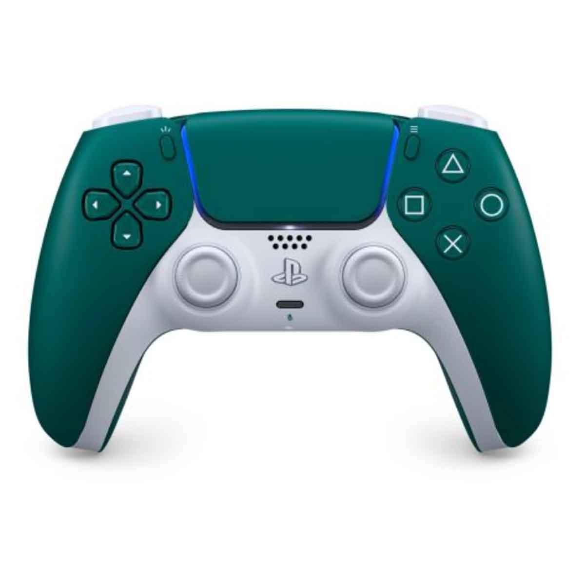 سوني بلايستيشن 5 نسخة السعودية الإصدار الرقمي سعة 1 تيرابايت مع حزمة وحدة تحكم دوال سينس ألباين غرين