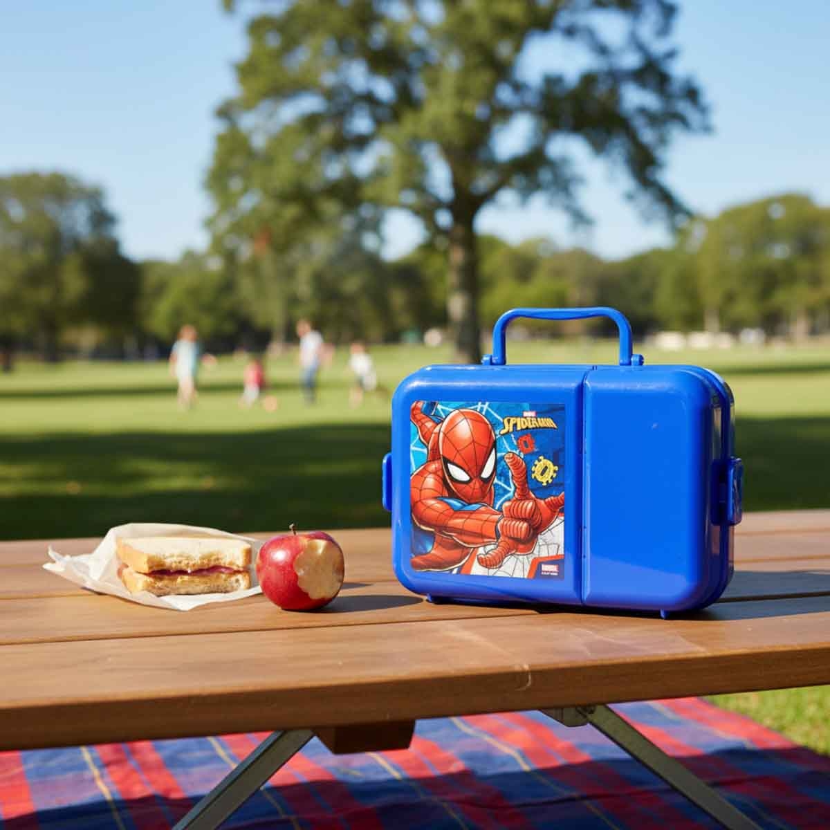 سبايدر مان صندوق غداء مارفل متين ومضاد للتسرب بقطعتين