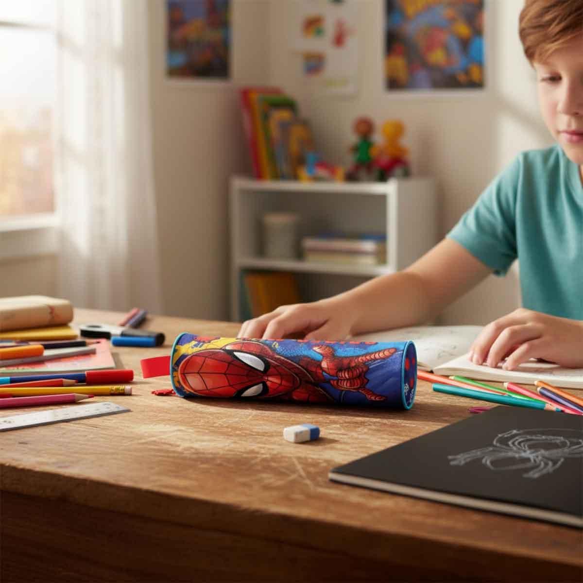 سبايدر مان مقلمة تنظيم قرطاسية بتصميم شخصية مارفل