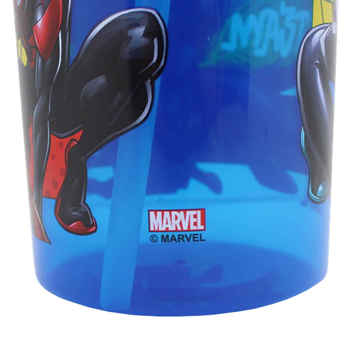 سبايدر مان زجاجة ماء مارفل بغطاء شفاطة قابل للفتح