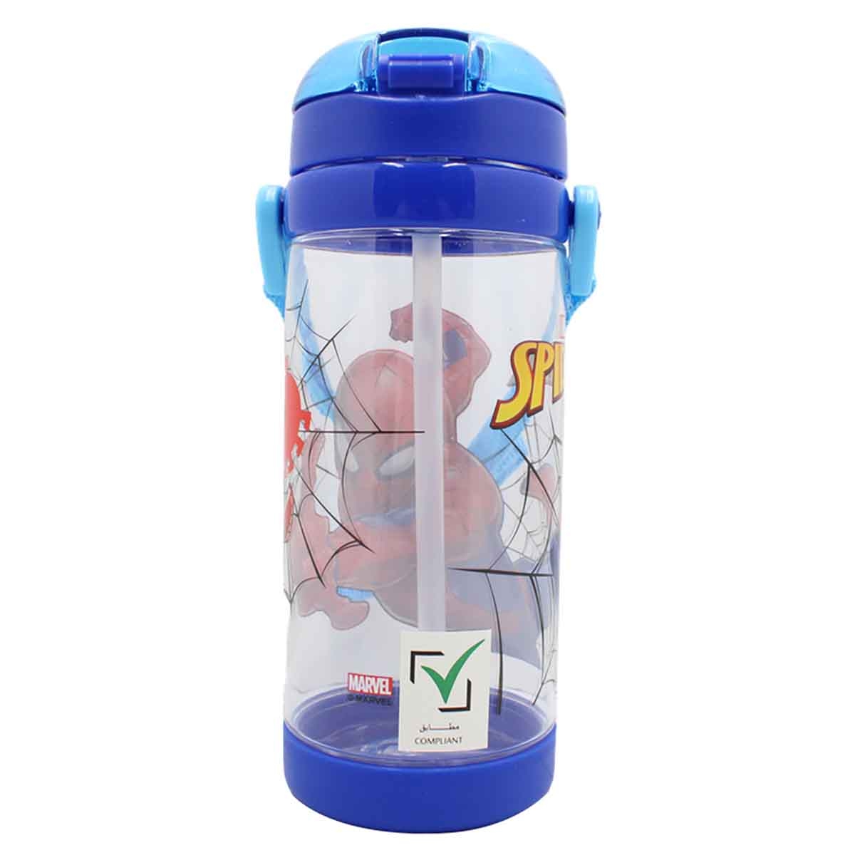 سبايدر مان زجاجة ماء مربعة فاخرة مضادة للتسرب سعة 500 مل