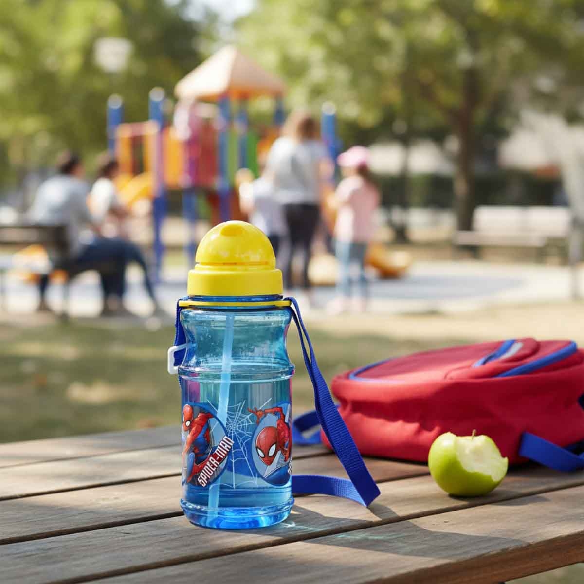 سبايدر مان زجاجة ماء شفافة بتصميم سوبرهيرو مارفل