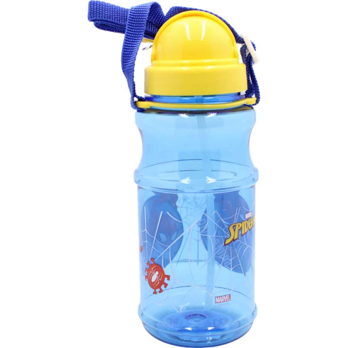 سبايدر مان زجاجة ماء شفافة بتصميم سوبرهيرو مارفل