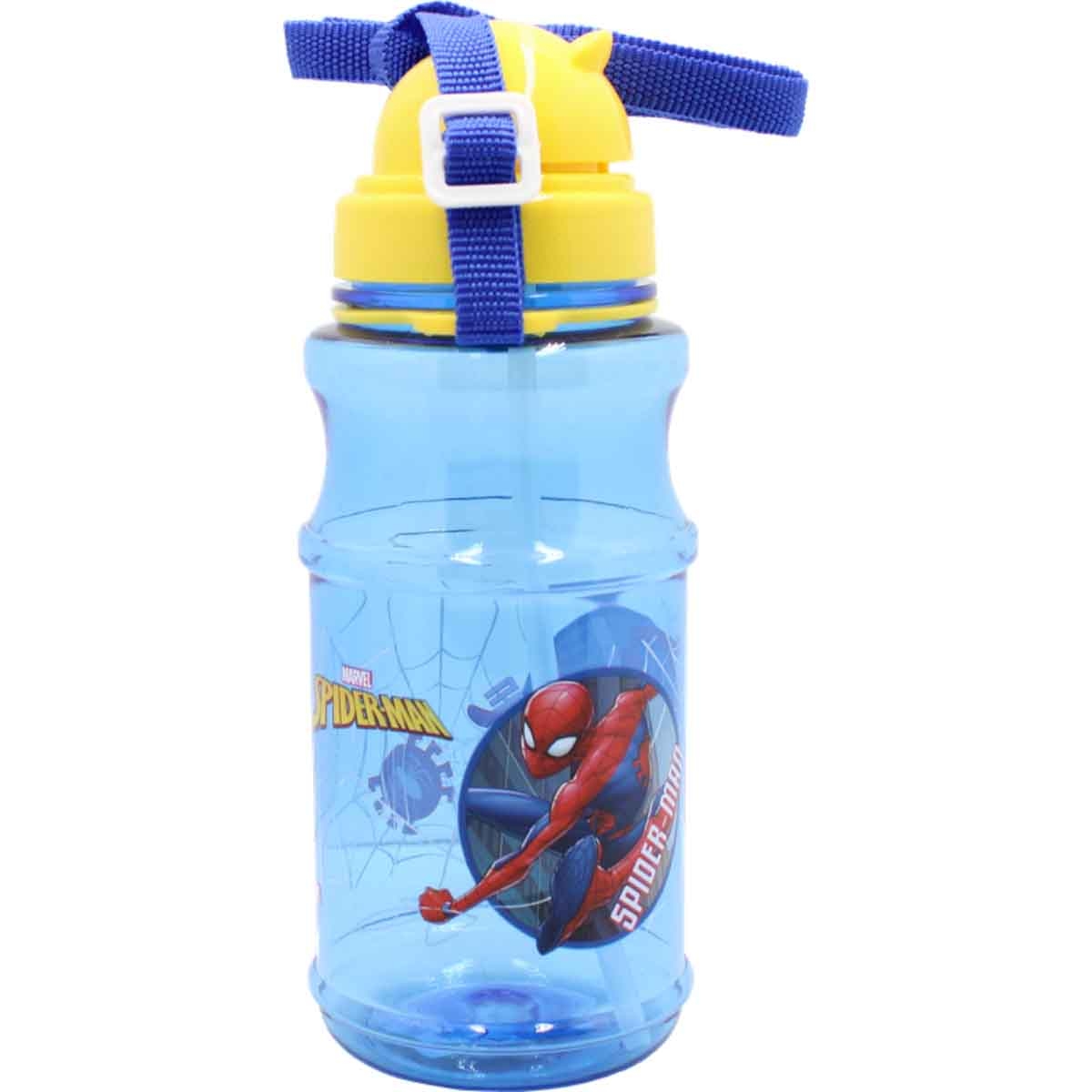سبايدر مان زجاجة ماء شفافة بتصميم سوبرهيرو مارفل