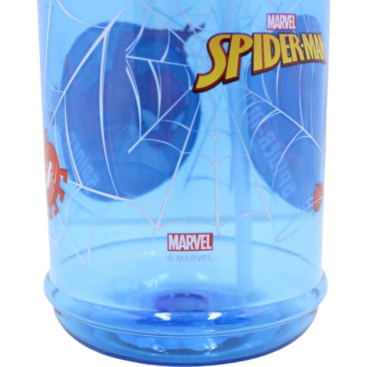 سبايدر مان زجاجة ماء شفافة بتصميم سوبرهيرو مارفل