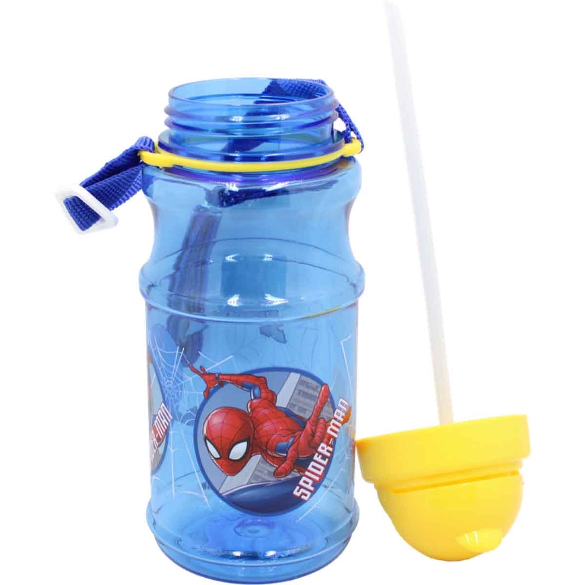 سبايدر مان زجاجة ماء شفافة بتصميم سوبرهيرو مارفل