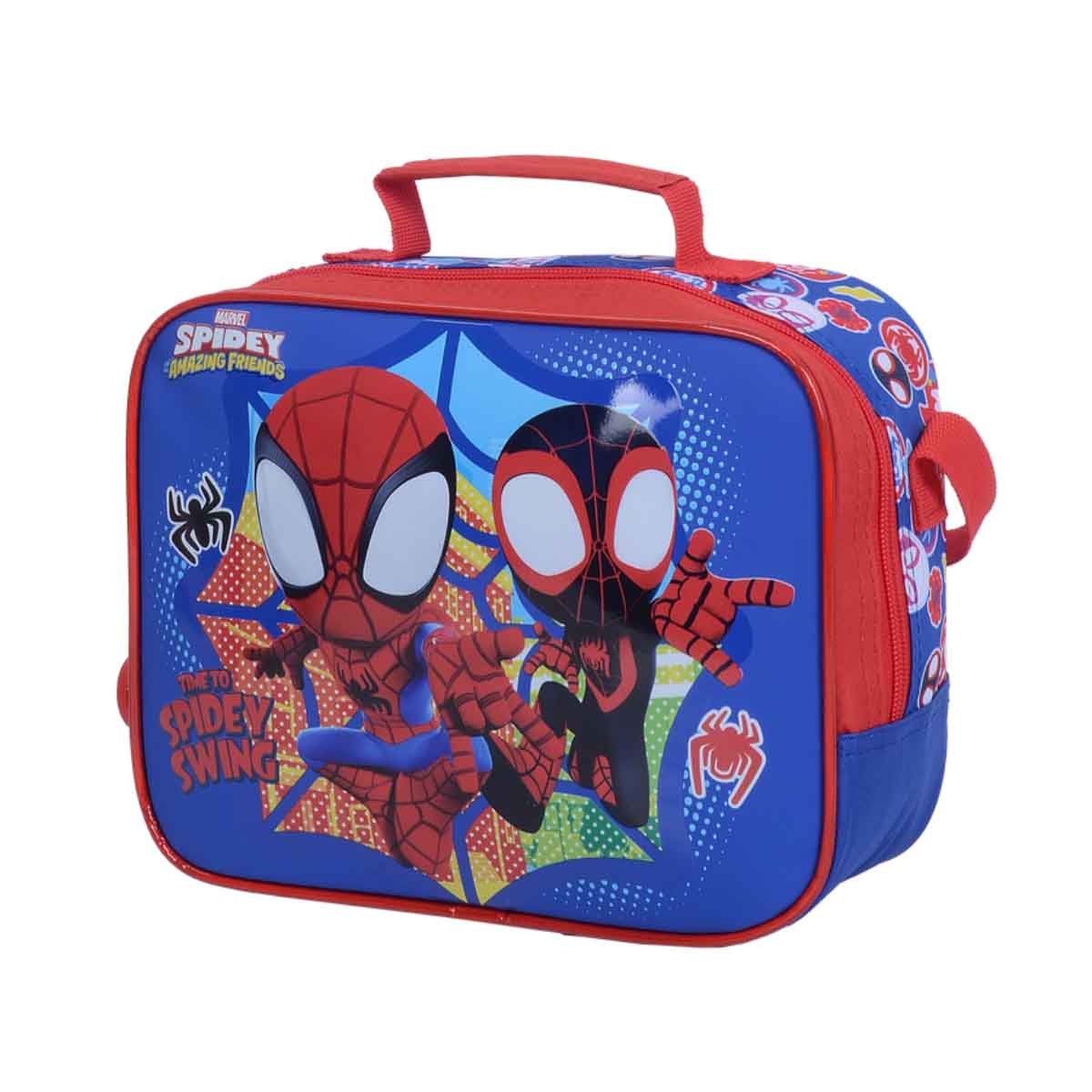سبايدي آند هِز أمايزينغ فريندز حقيبة غداء مدرسية مارفل معزولة بتصميم سوبرهيرو