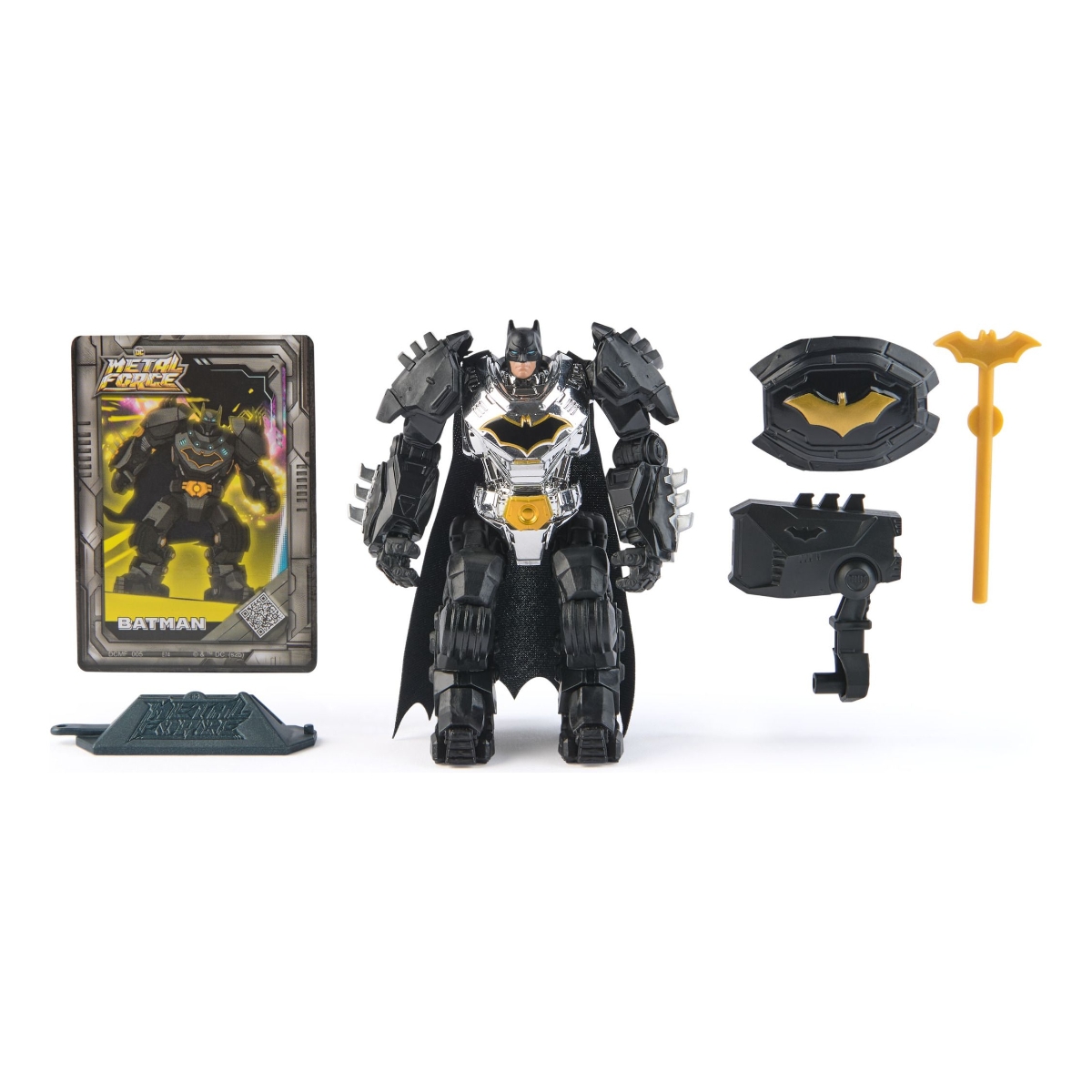 سبين ماستر مجموعة لعب مجسم حركة باتمان ميتال فورس 4.3 إنش للجنسين، 5-7 سنوات