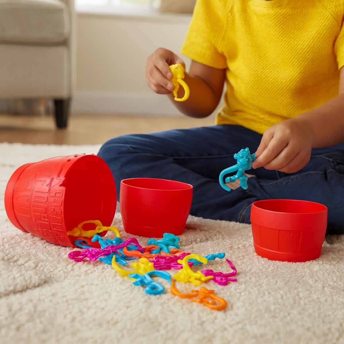 سبن ماستر مجموعة لعبة برميل القرود للأولاد والبنات عمر 3-4 سنوات