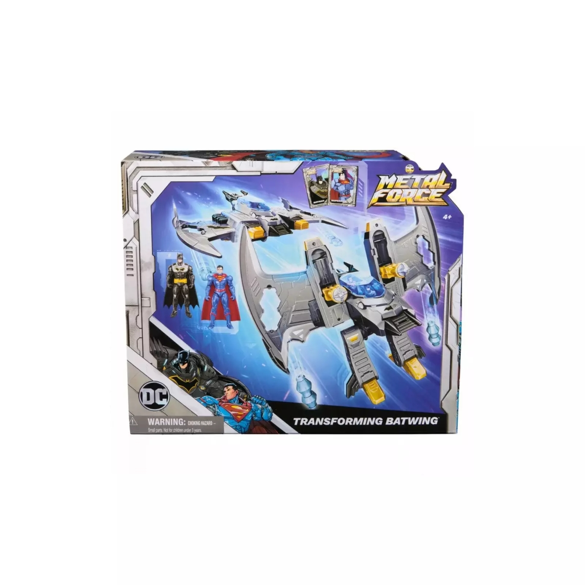 سبين ماستر مجموعة لعب بات وينج متحول 2 في 1 ميتال فورس دي سي كومكس للجنسين، 5-7 سنوات