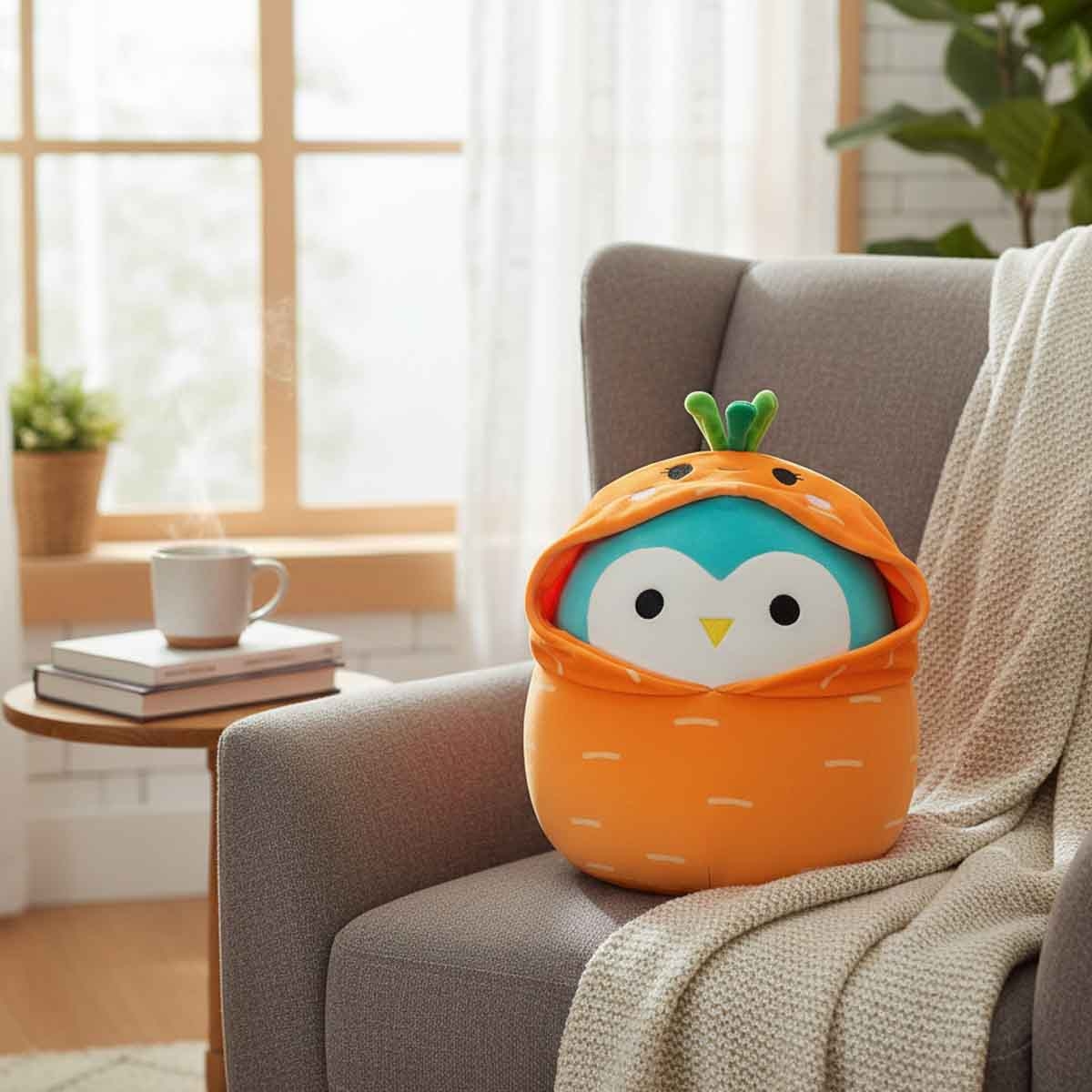 سكويشمالوز مجموعة 12 انش ونستون البومة عيد الفصح مع 12 انش إيمي الكتكوت بقلنسوة البقرة لعبة محشوة للجنسين عمر 3-4 سنوات