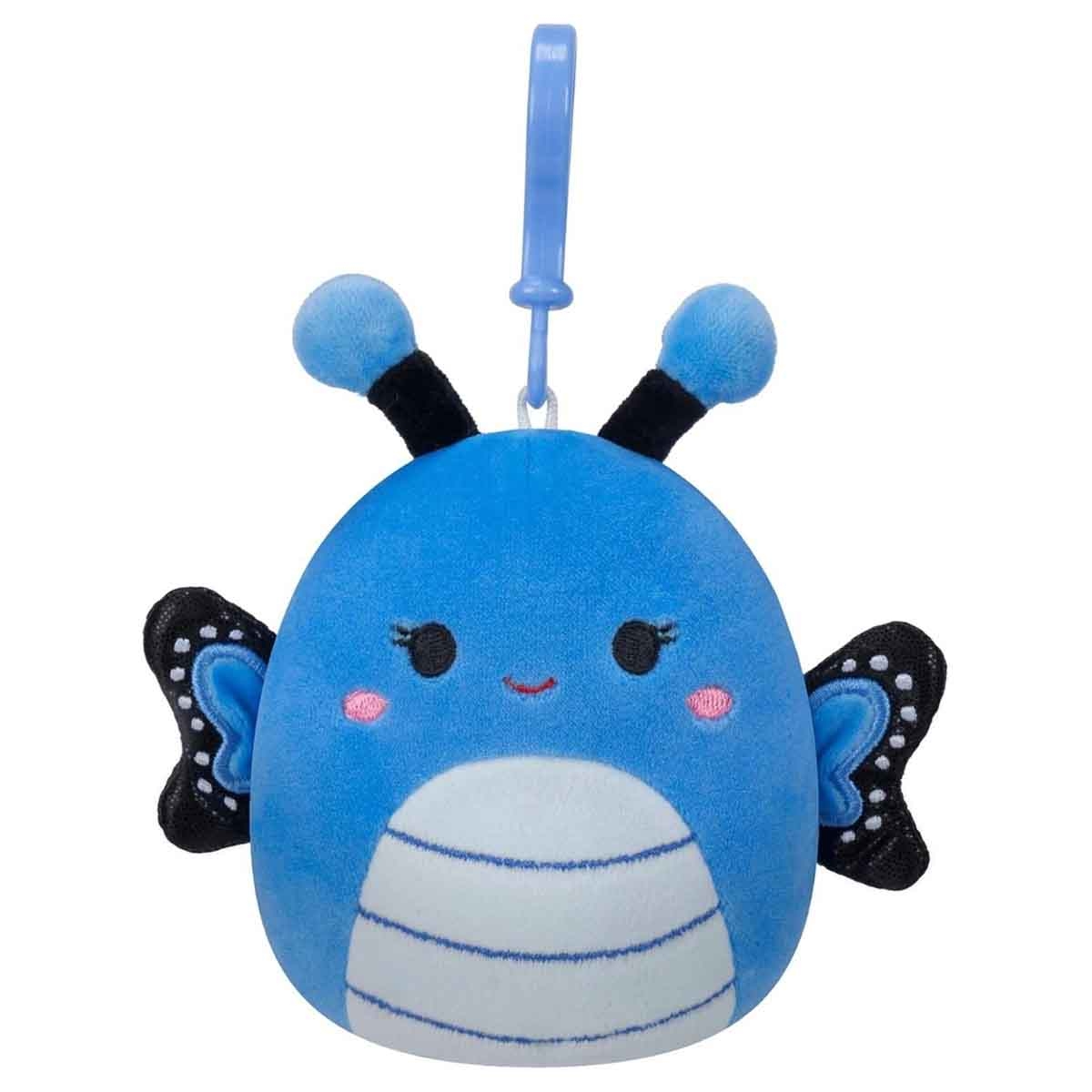 سكويشمالوز مجموعة 3.5 انش ويفرلي الفراشة الزرقاء مع 3.5 انش لانكستر الترايسيراتوبس الأصفر كليب أون للجنسين عمر 3-4 سنوات