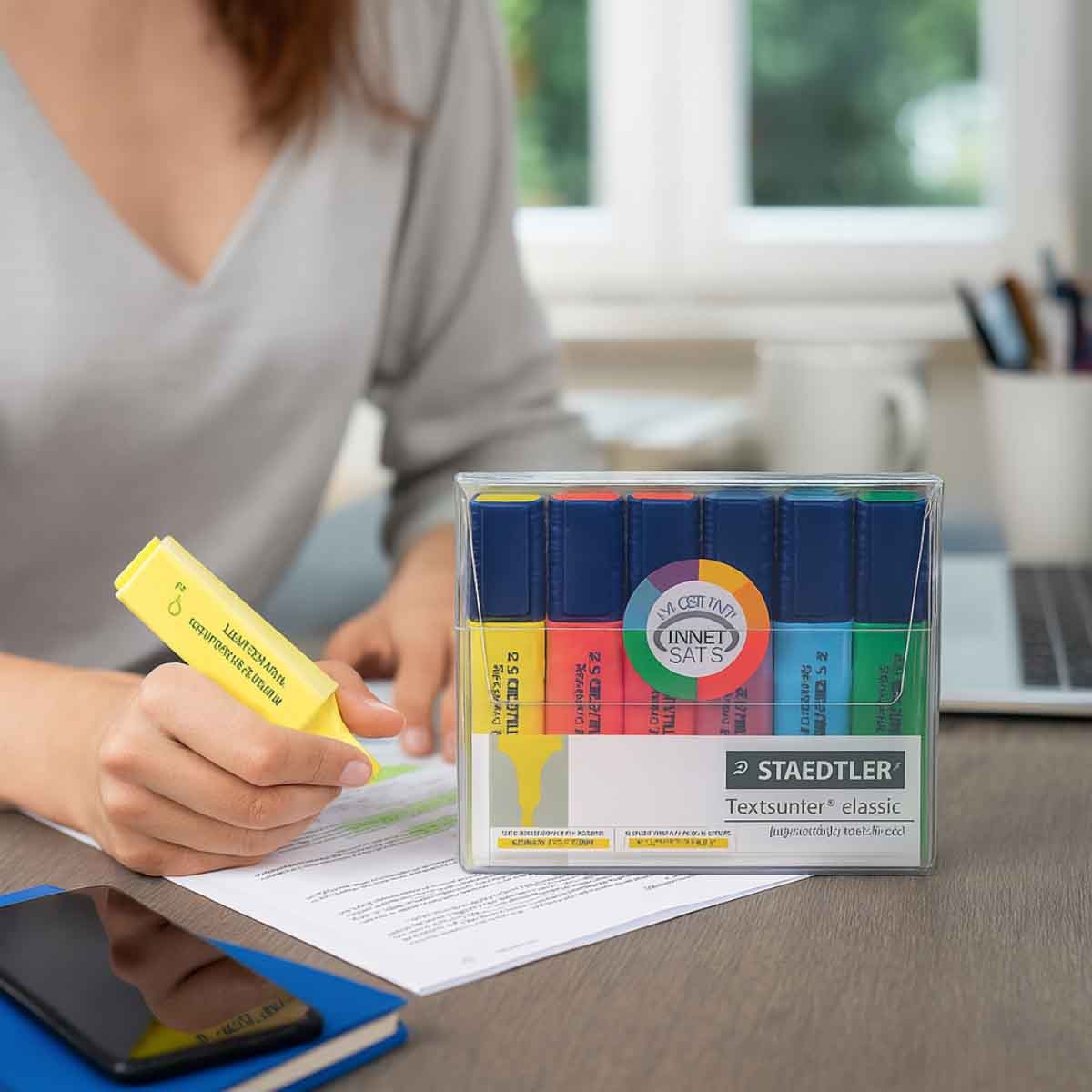 ستيدلر أقلام تمييز تكست سيرفر مجموعة من 6 (13+ سنة)