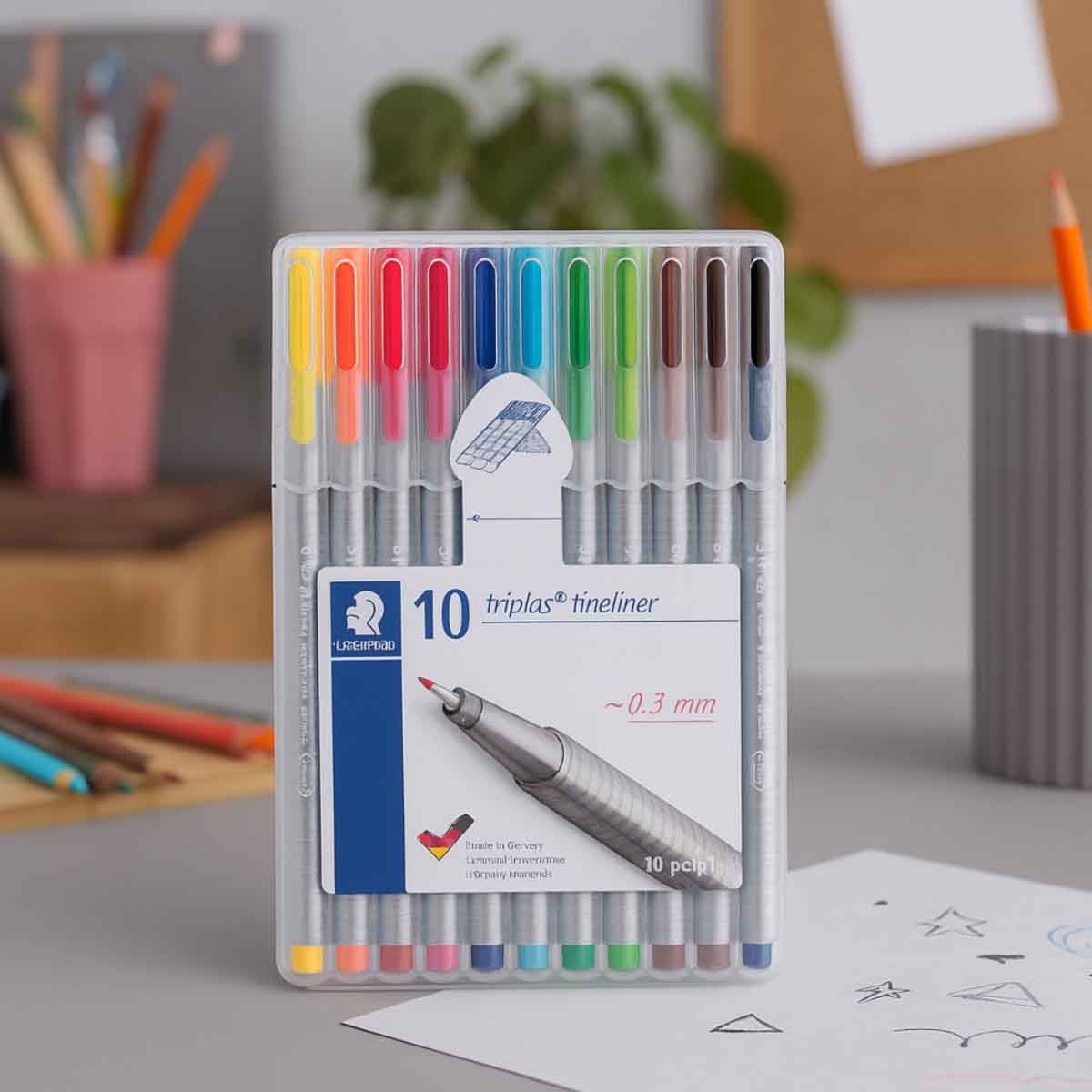 ستيدلر أقلام تريبلس فاينلاينر مجموعة من 10 (3-4 سنوات)