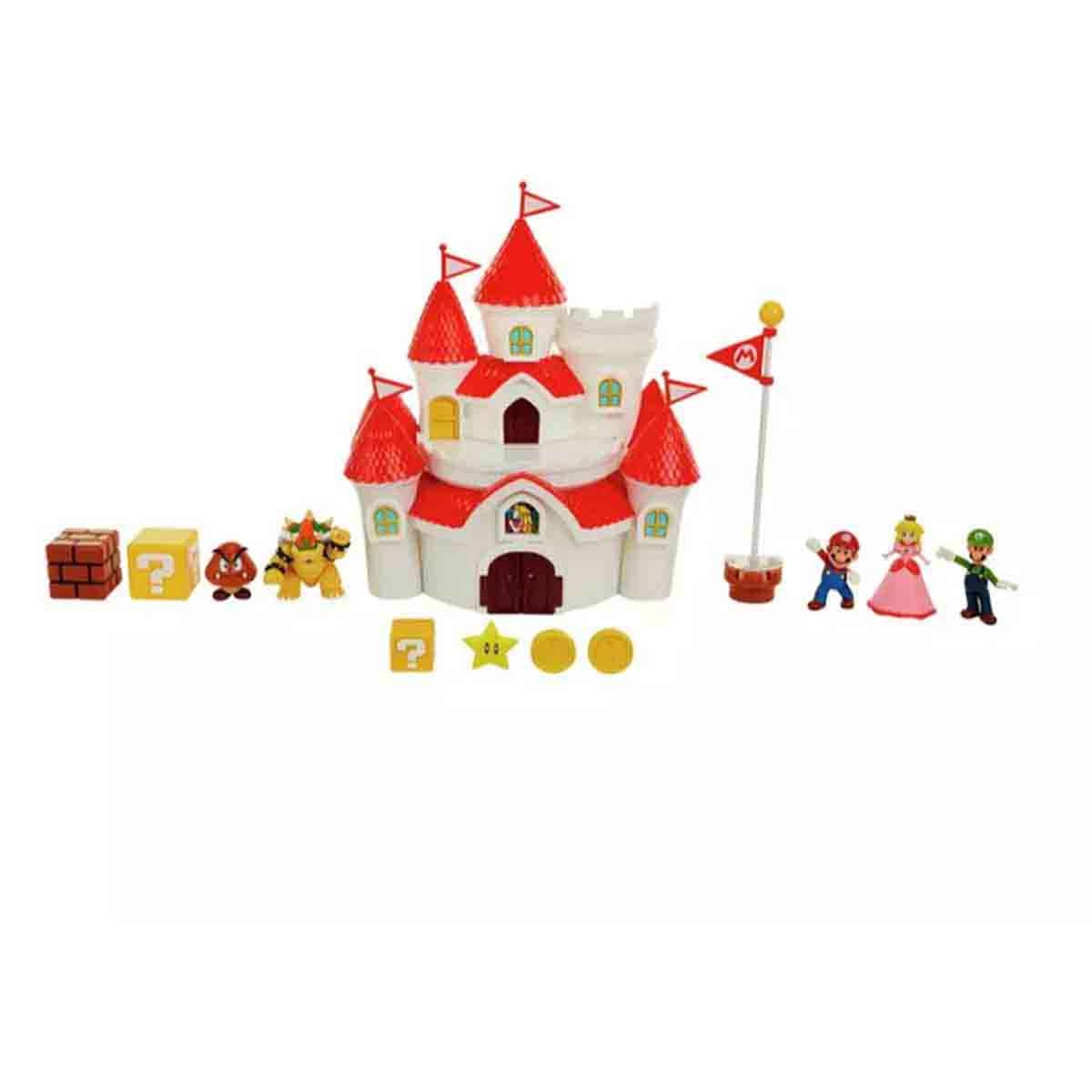 سوبر ماريو مجموعة لعب مملكة الفطر ديلوكس مقاس 2 انش للاطفال من عمر 3-4 سنوات