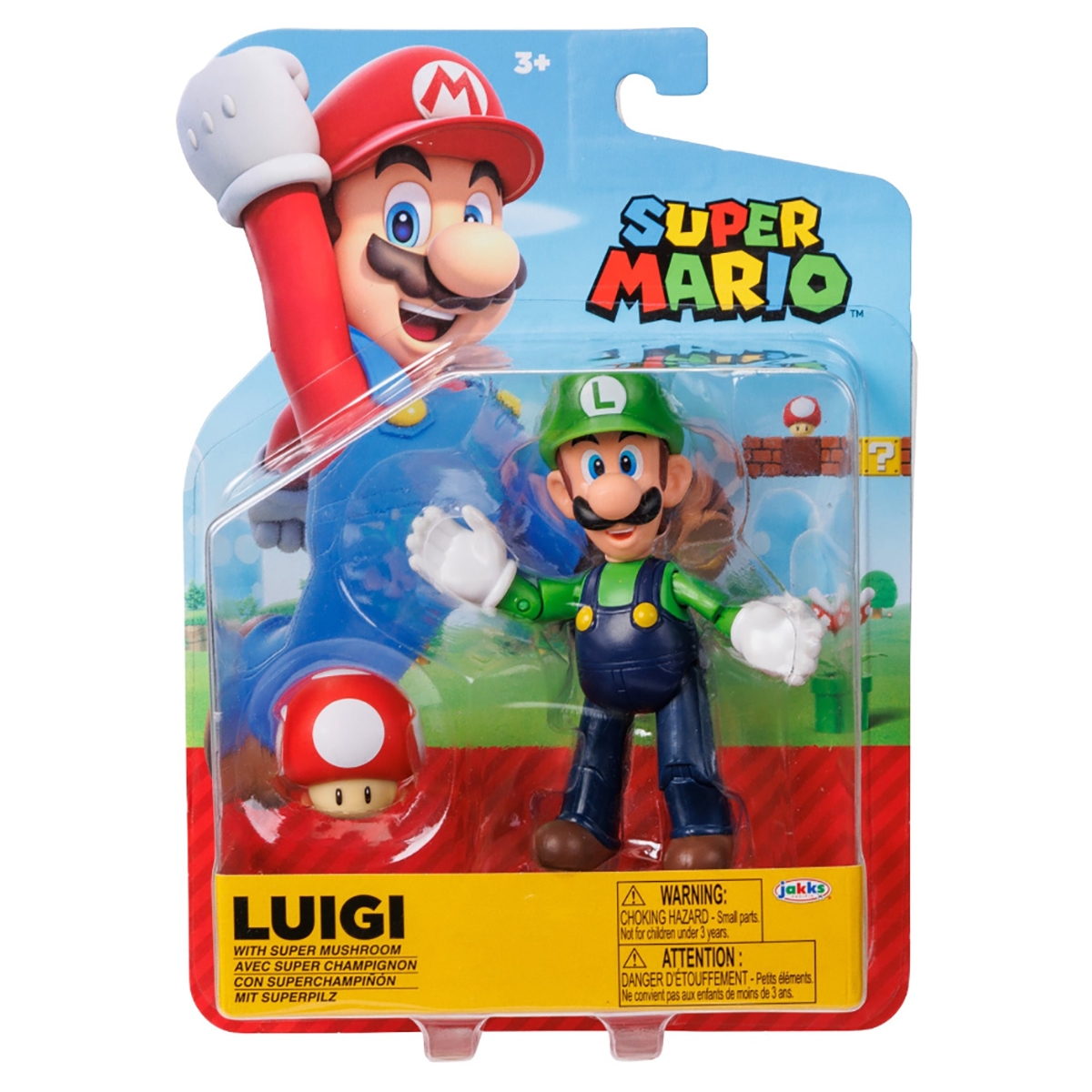 سوبر ماريو مجسم حركة منوع 4 إنش ويف 35 للجنسين، 3-4 سنوات