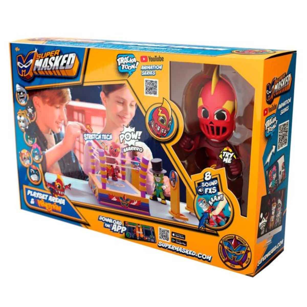 سوبر ماسكد مجموعة ساحة تدريب مع مجسم سترتش وشخصية حصرية كوهتيكن للجنسين، من عمر 5-7 سنوات