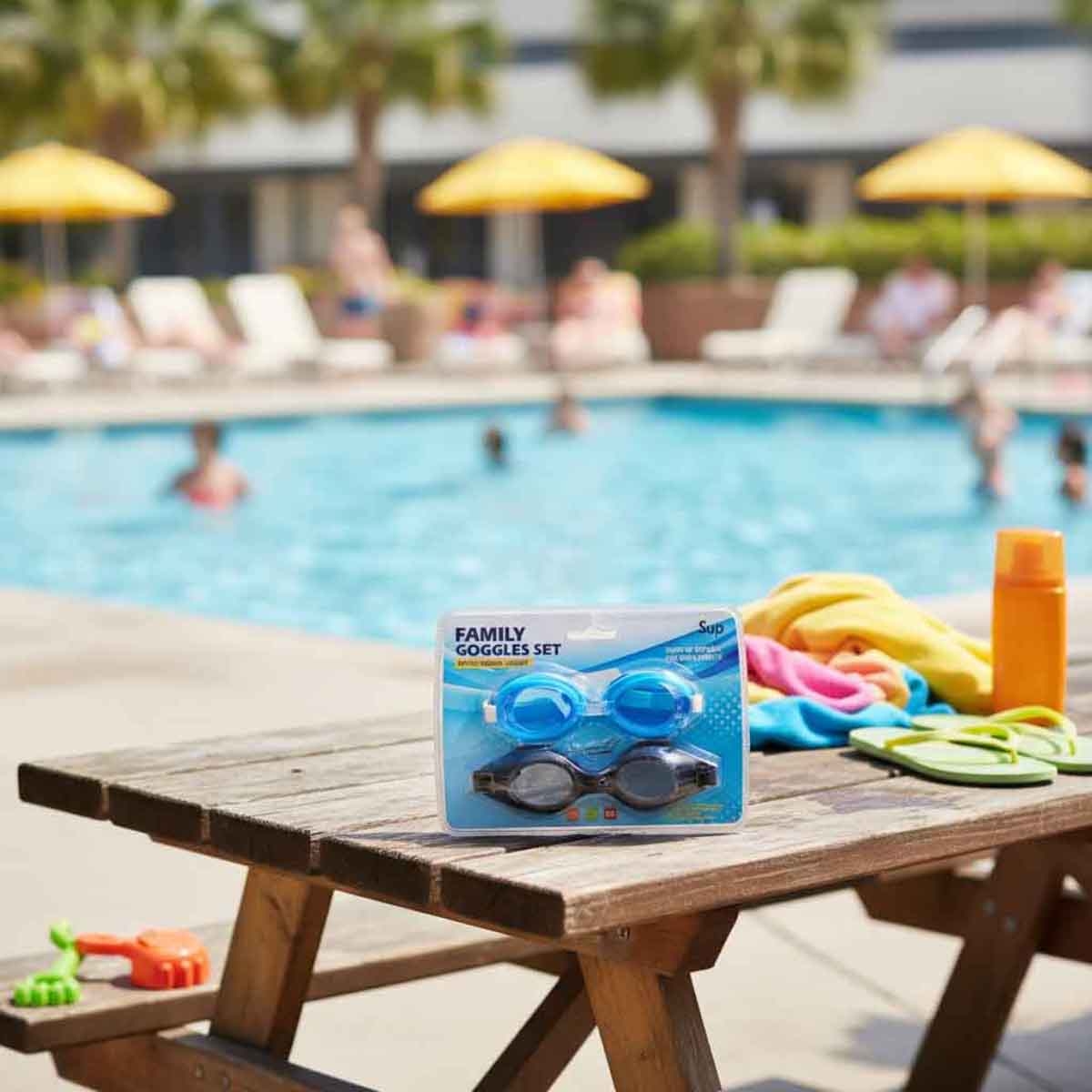 سوبريم سبورتس مجموعة نظارات سباحة للعائلة