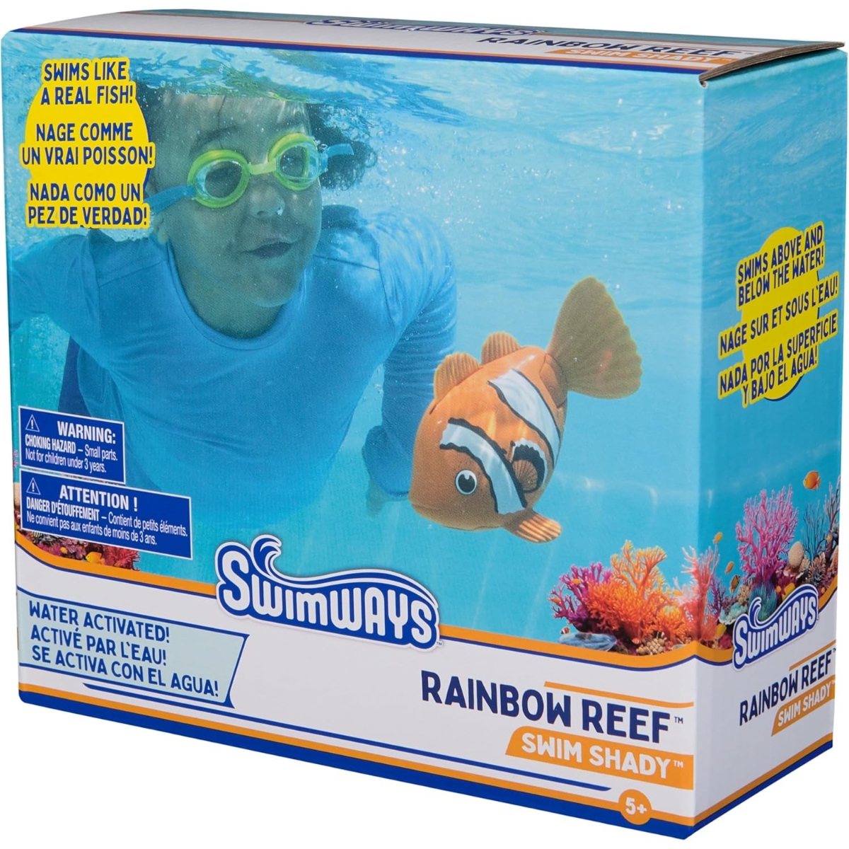 سويم وايز رينبو ريف سويم شادي لعبة سمكة المهرج للجنسين 5-7 سنوات