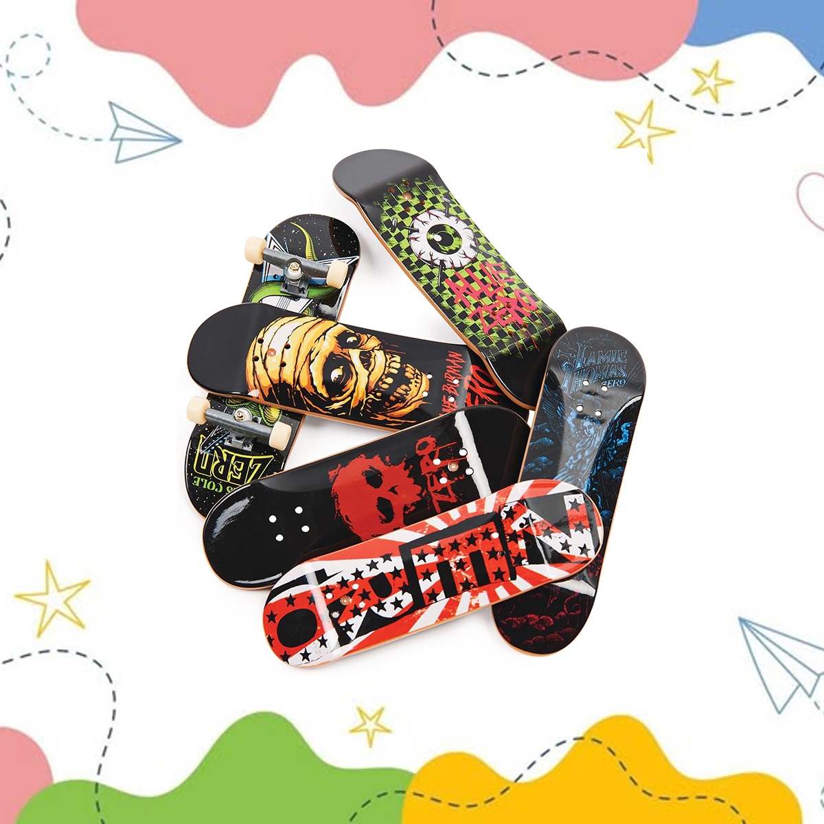 تيك ديك مجموعة فينغربورد سكيت شوب بونص للجنسين، 5-7 سنوات، مجموعة من 6 قطع