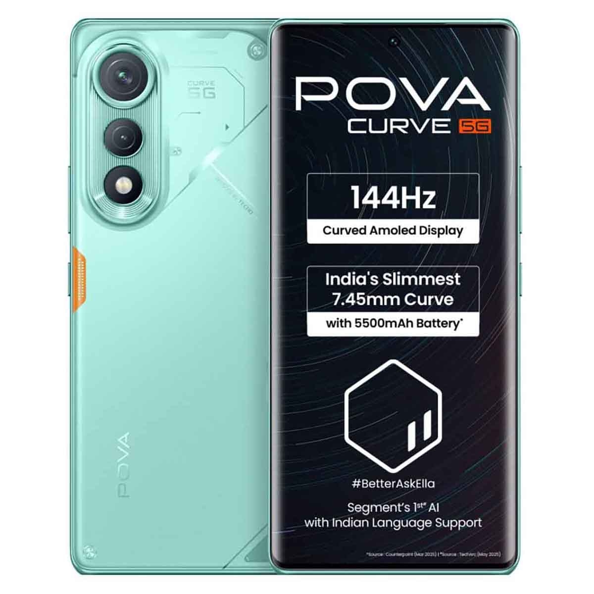 تكنو بوفا كيرف جوال أندرويد فايف جي (رام 8 جيجابايت، تخزين 256 جيجابايت) – سماوي