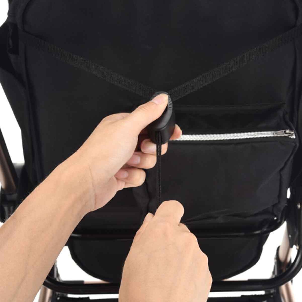 تيكنوم عربة أطفال 3 في 1 سوداء للأطفال، 0-2 سنة