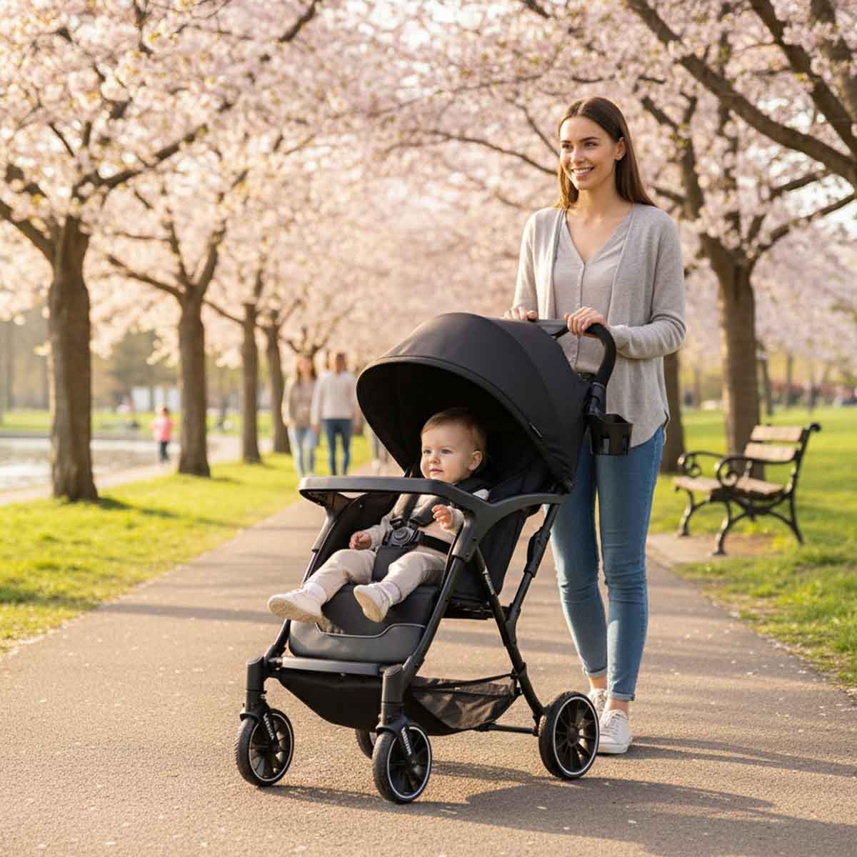 تيكنوم عربة فلاي لايت سوداء للأطفال، 0-2 سنة