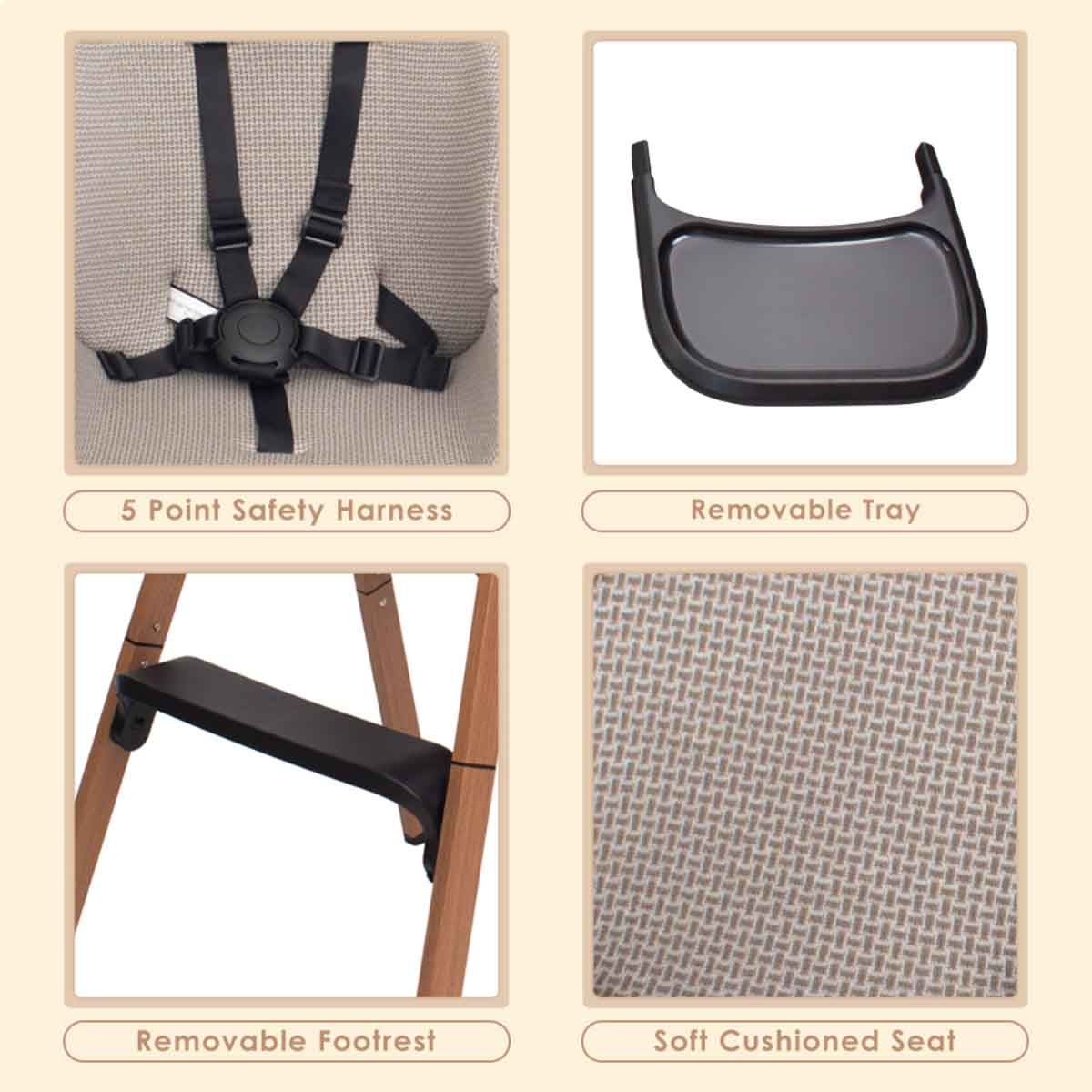 تيكنوم كرسي لوكسورو عالي للأطفال، 0-2 سنة