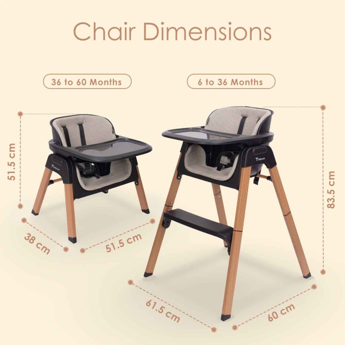 تيكنوم كرسي لوكسورو عالي للأطفال، 0-2 سنة