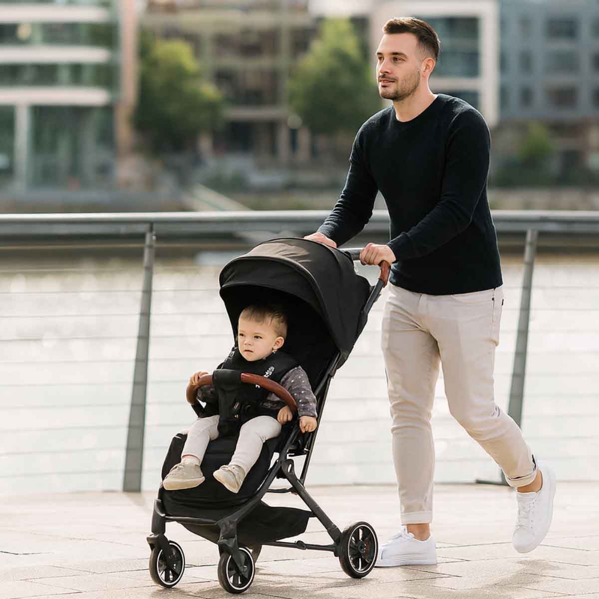 تيكنوم عربة سفر كابين بلس سوداء للأطفال، 0-2 سنة