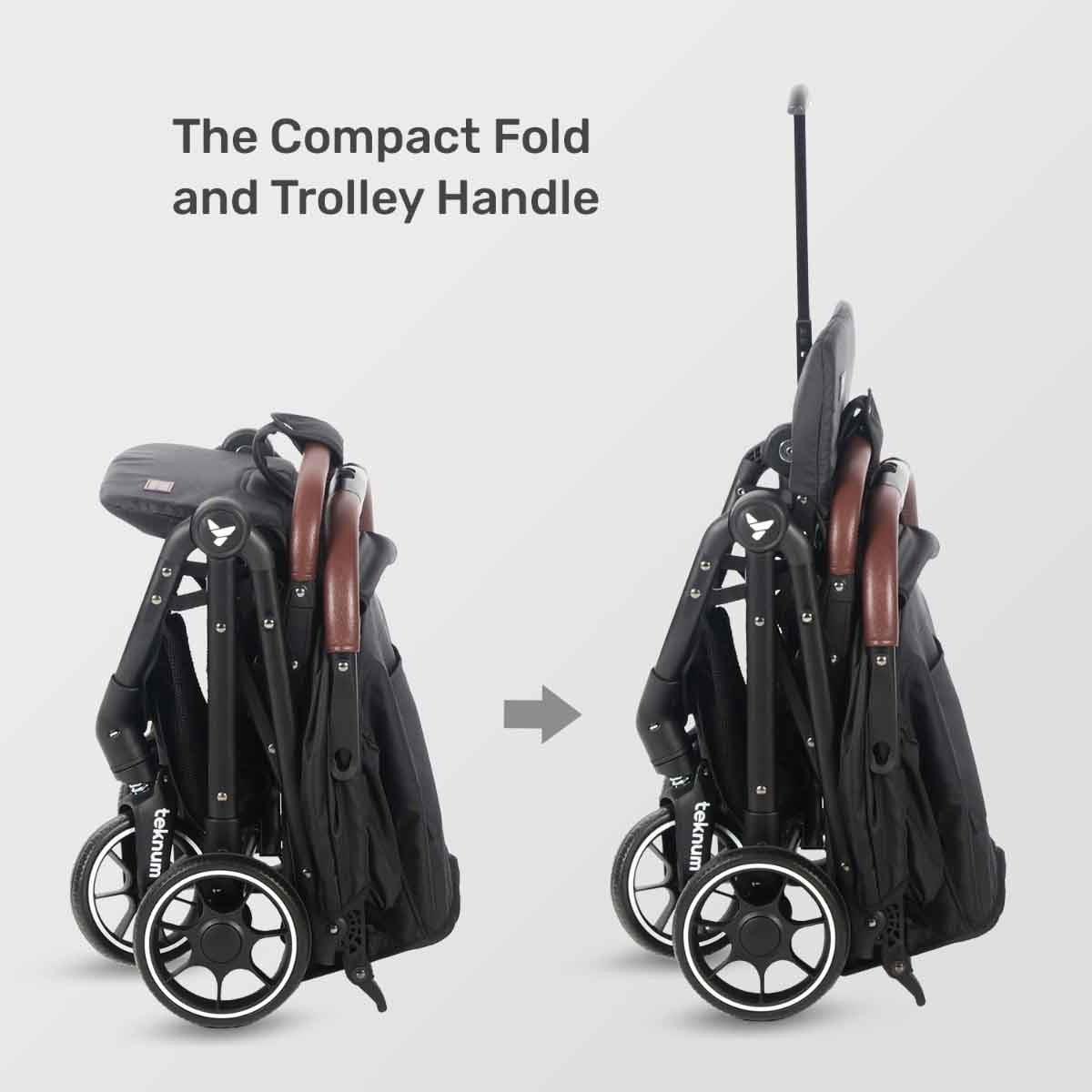 تيكنوم عربة سفر كابين بلس سوداء للأطفال، 0-2 سنة