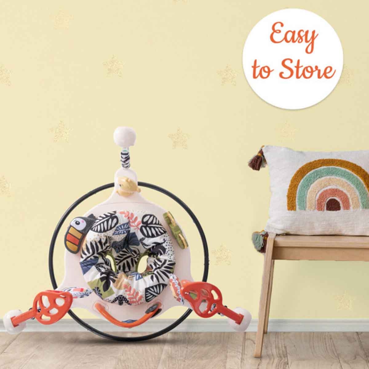 تيكنوم مشاية أطفال مع أنشطة وموسيقى وألعاب باللون الأزرق، 0-2 سنة