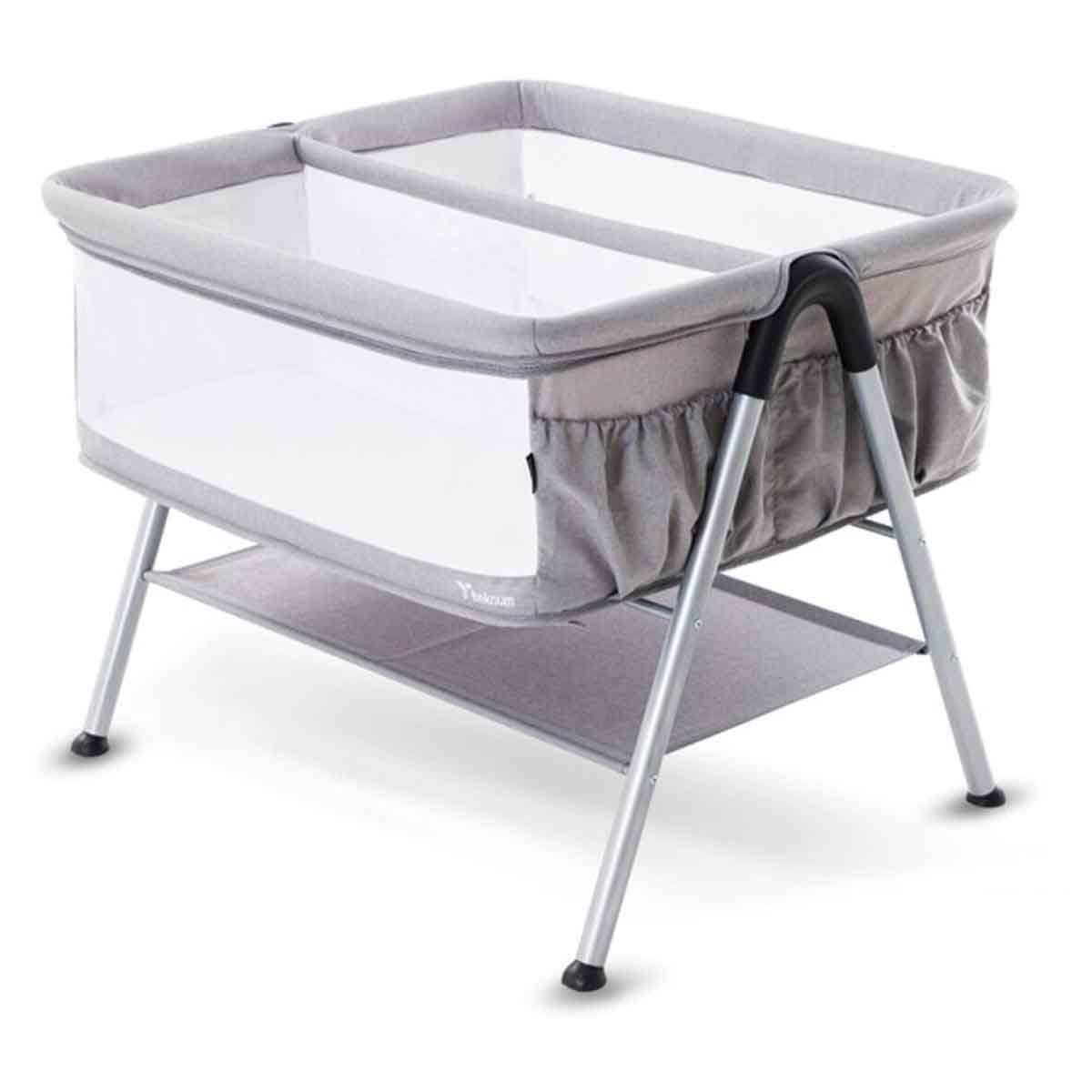 تيكنوم سرير جانبي توأم فيلو 2 باللون الرمادي للأطفال 0-2 سنوات