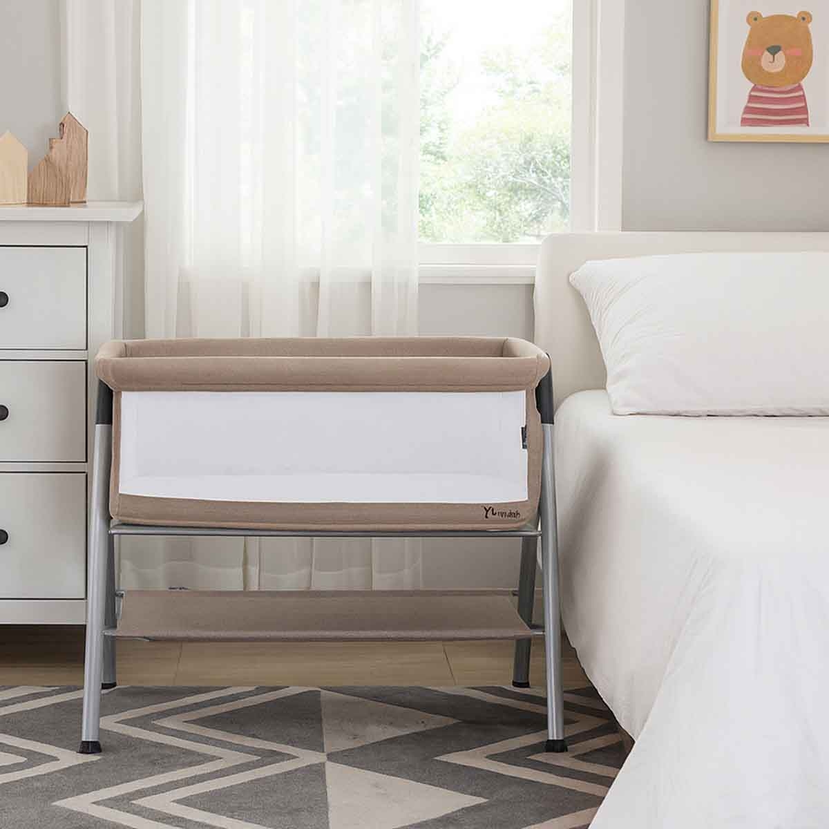 تيكنوم سرير جانبي توأم فيلو 2 باللون العاجي للأطفال 0-2 سنوات
