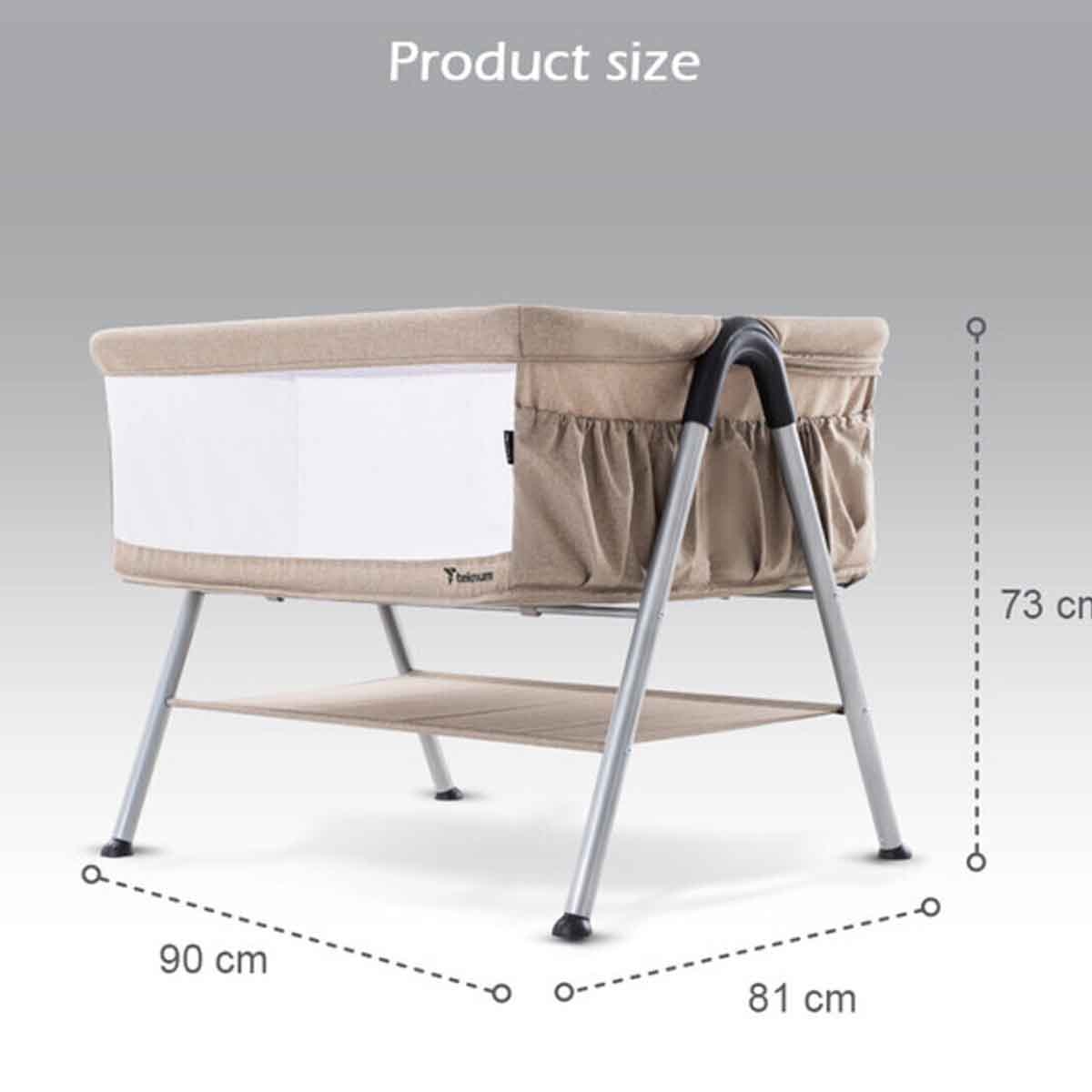تيكنوم سرير جانبي توأم فيلو 2 باللون العاجي للأطفال 0-2 سنوات