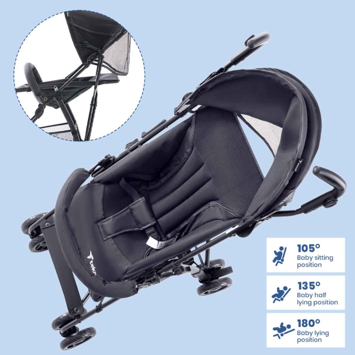 تيكنوم عربة إيكو لايت جرافيت للأطفال، 0-2 سنة