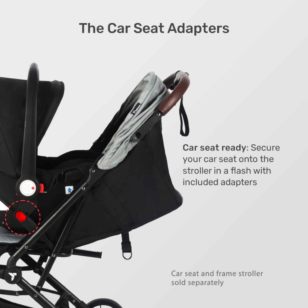 تيكنوم عربة كابين بلس للسفر رمادية للأطفال، 0-2 سنة