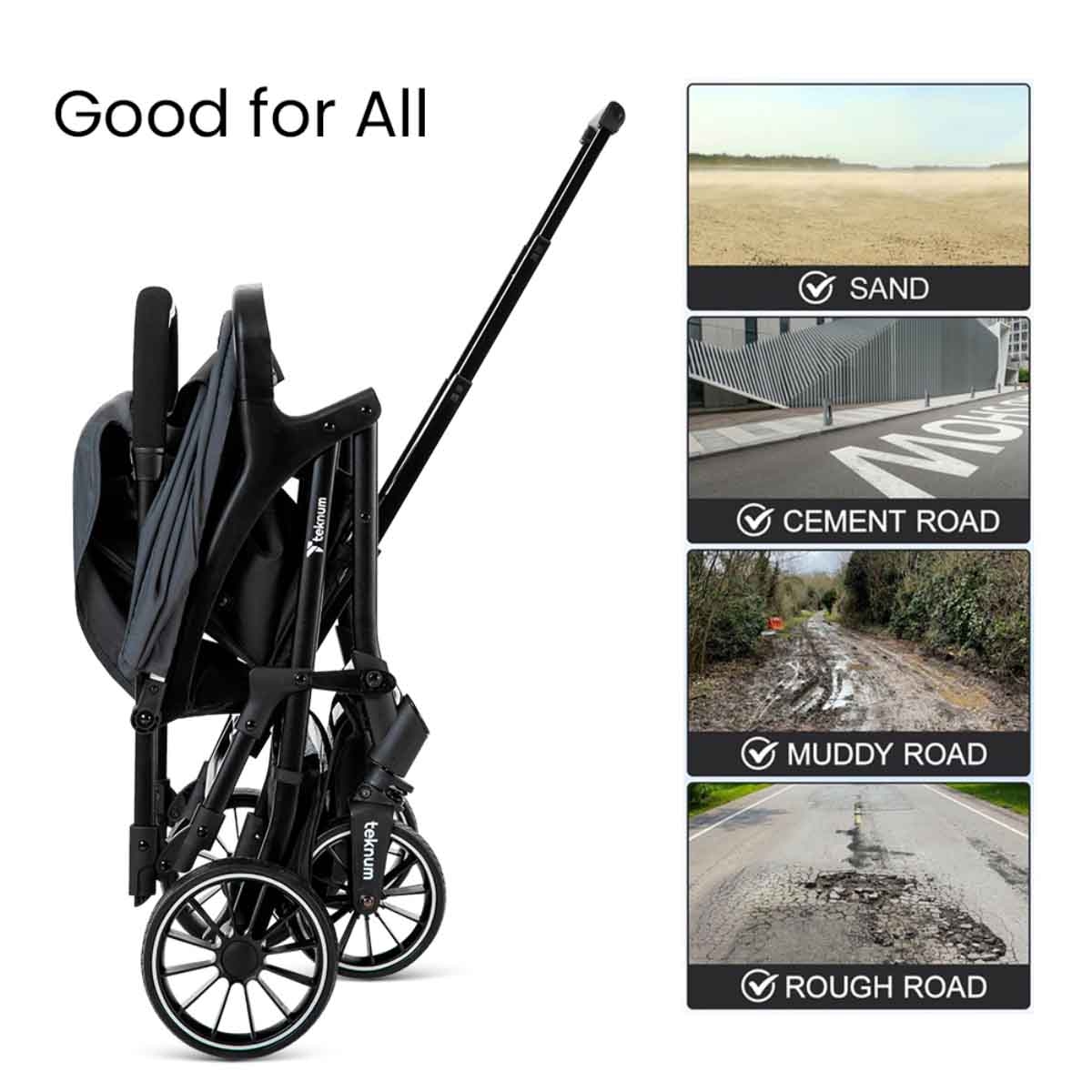 تيكنوم عربة فلاي لايت رمادية للأطفال، 0-2 سنة