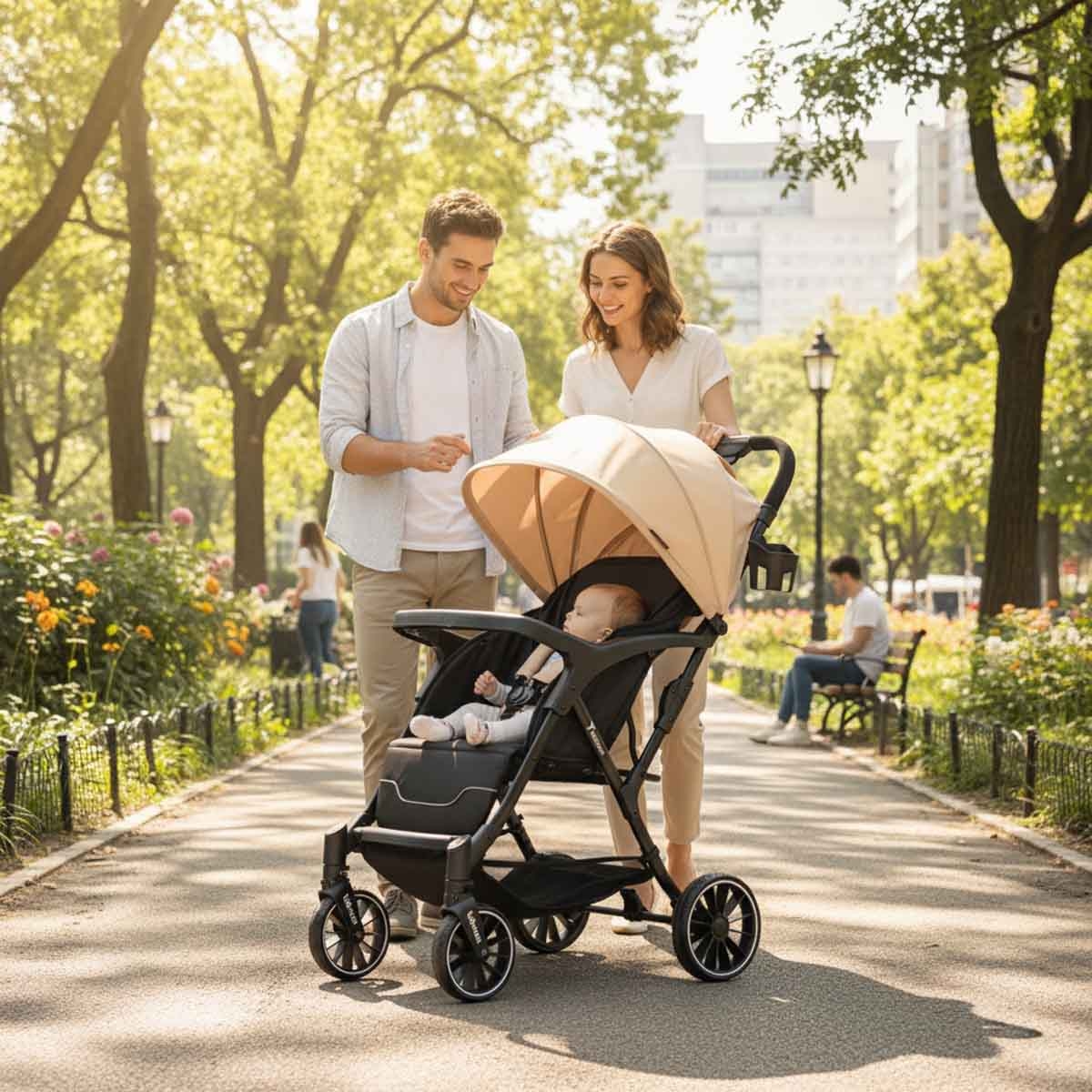 تيكنوم عربة فلاي لايت عاجية للأطفال، 0-2 سنة