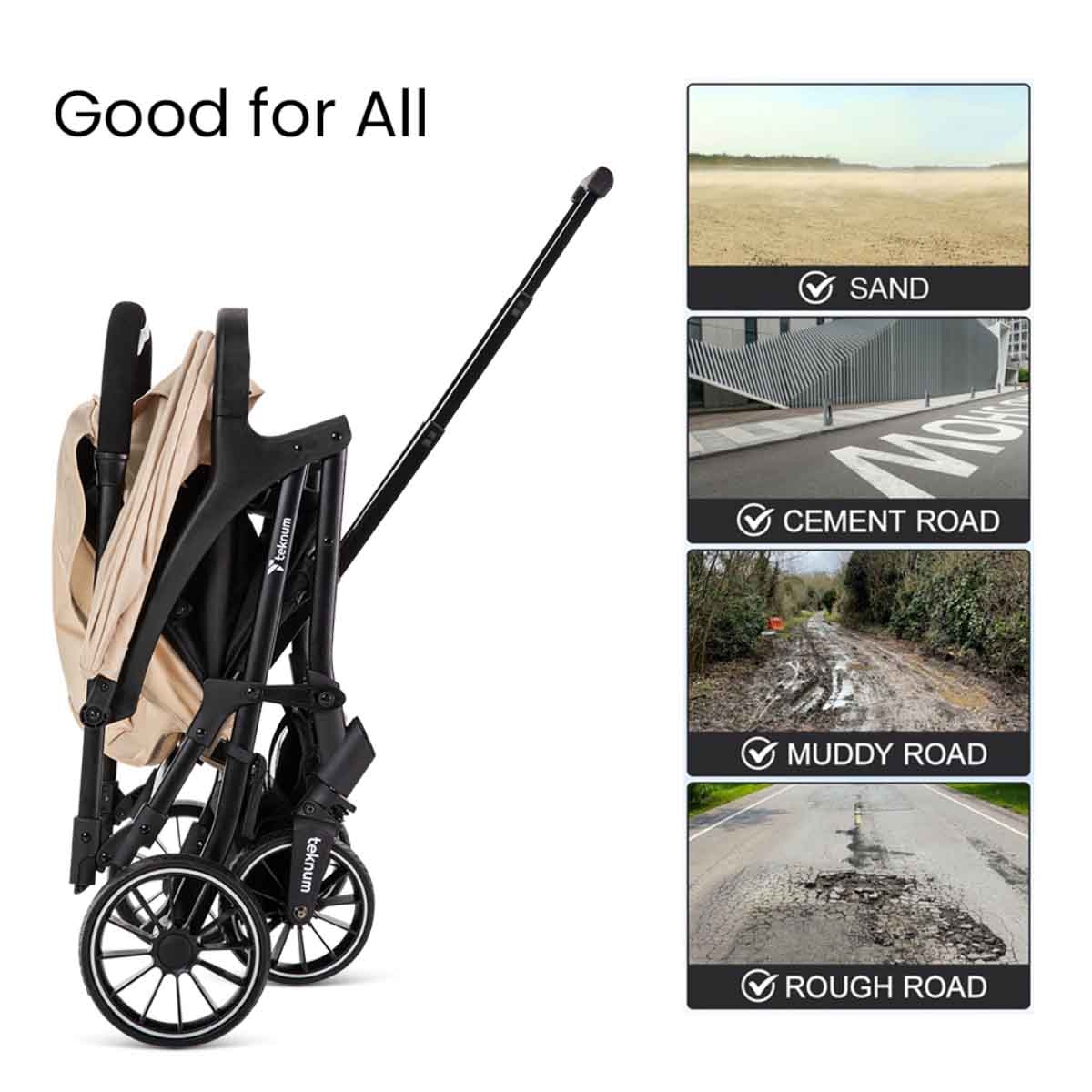 تيكنوم عربة فلاي لايت عاجية للأطفال، 0-2 سنة