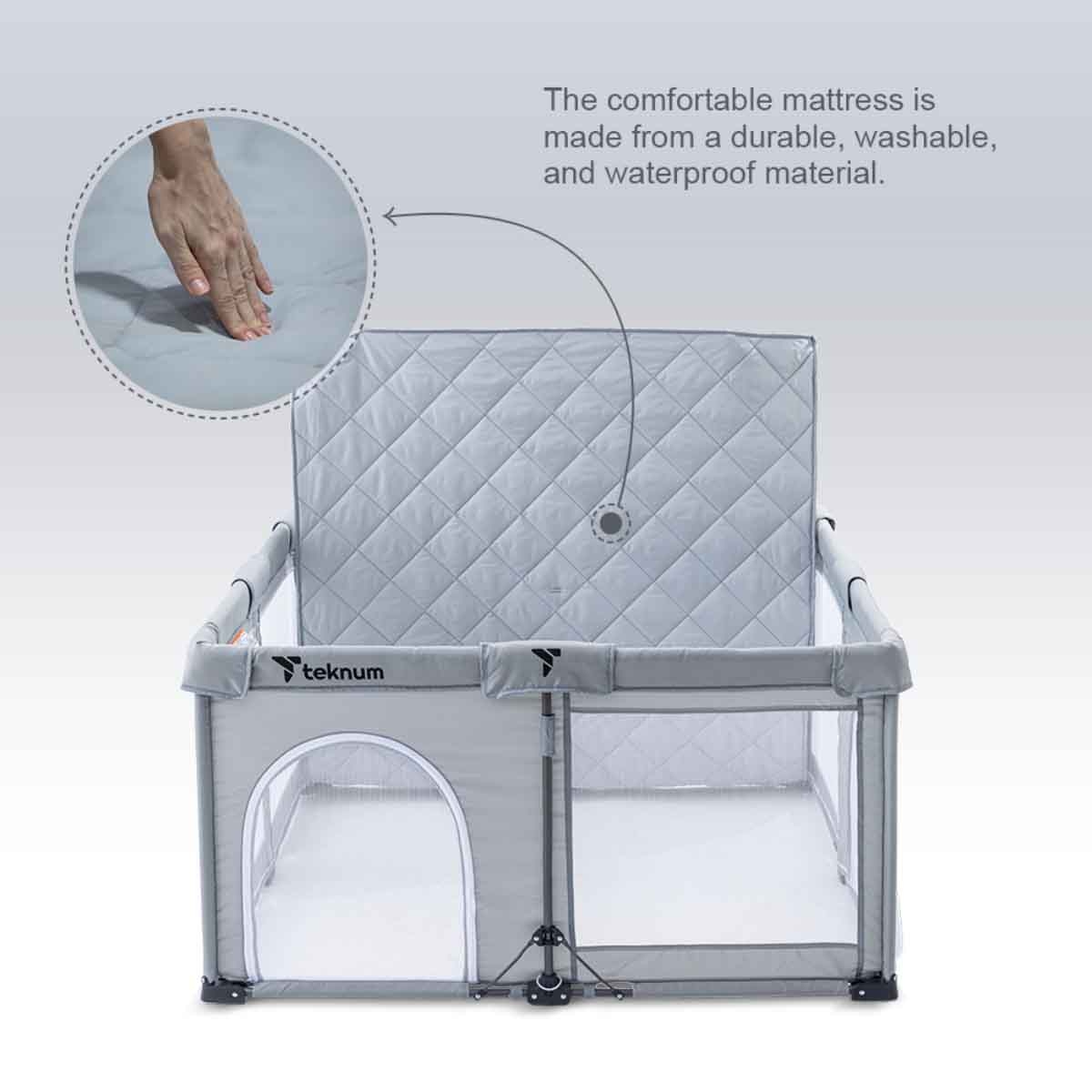 تيكنوم مجموعة حديقة لعب ون مينِت متوسطة مع مرتبة وكرات للأطفال، 0-2 سنة