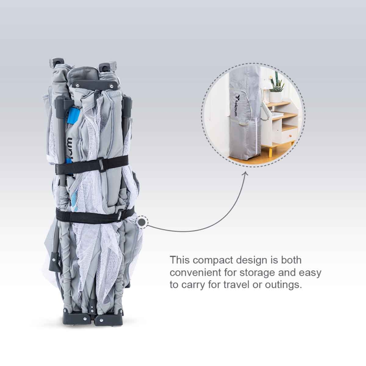 تيكنوم مجموعة حديقة لعب ون مينِت متوسطة مع مرتبة وكرات للأطفال، 0-2 سنة