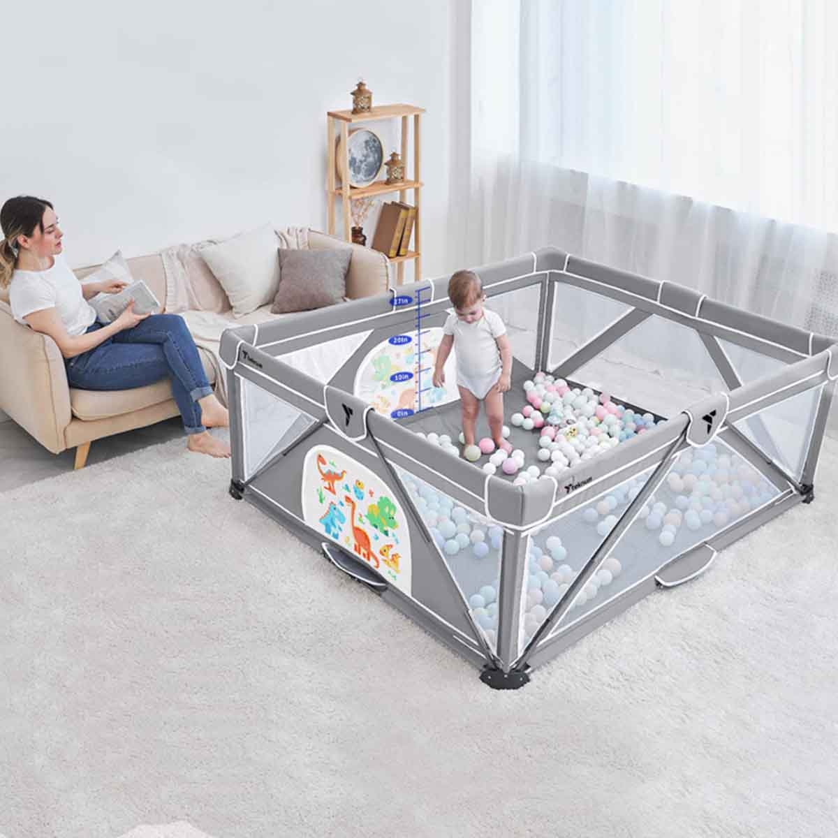 تيكنوم حديقة لعب ون مينِت قابلة للفتح والطي للأطفال، 0-2 سنة