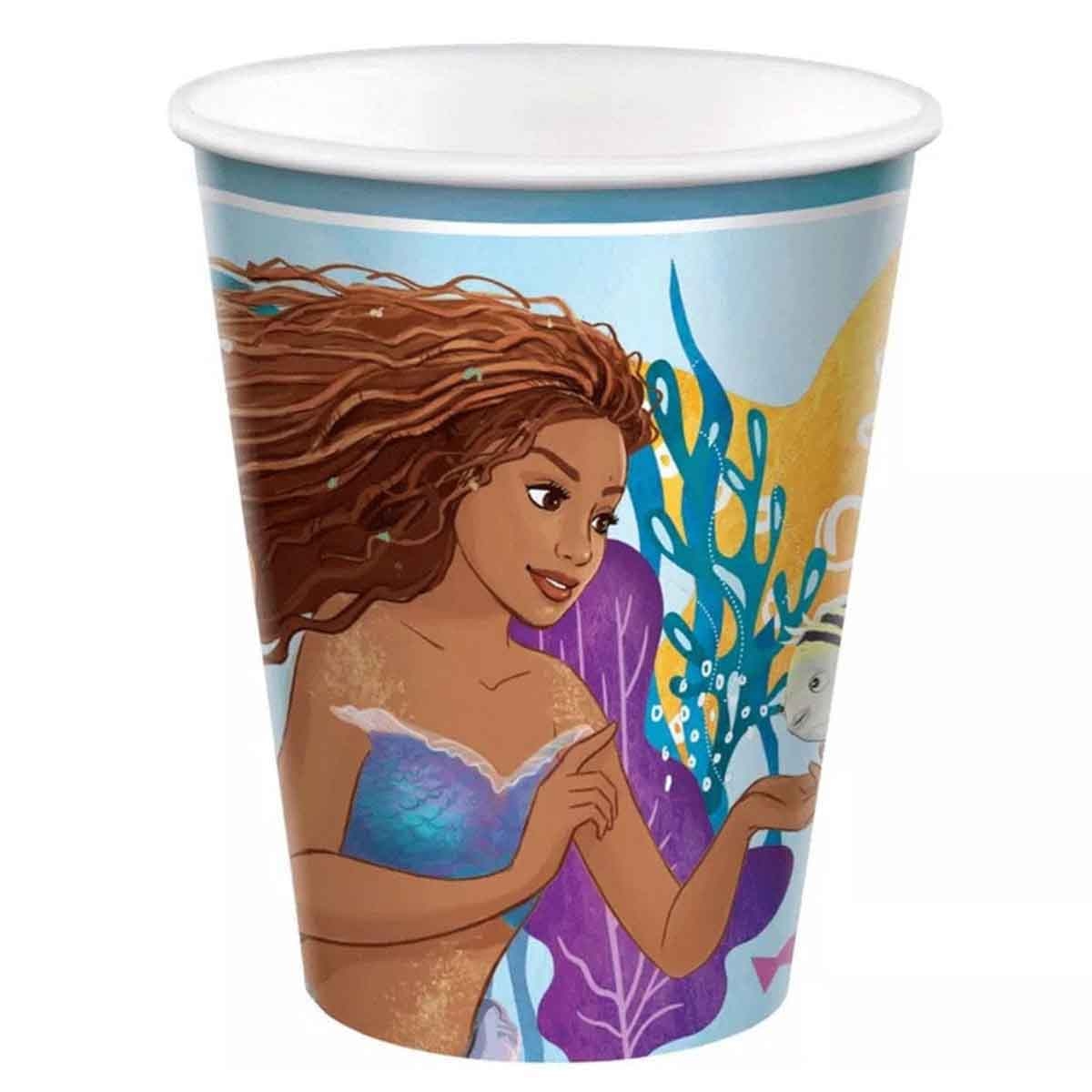ديزني ذا ليتل ميرميد مجموعة 8-قطع أكواب ورقية 9 أونص