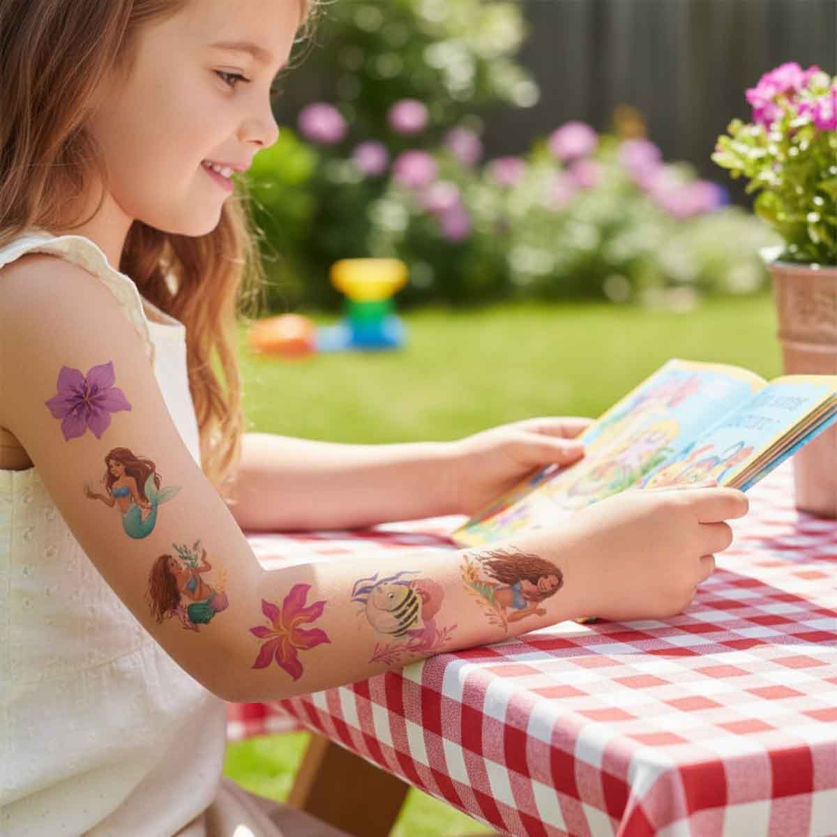 ديزني ذا ليتل ميرميد مجموعة 8-قطع وشوم للهدايا