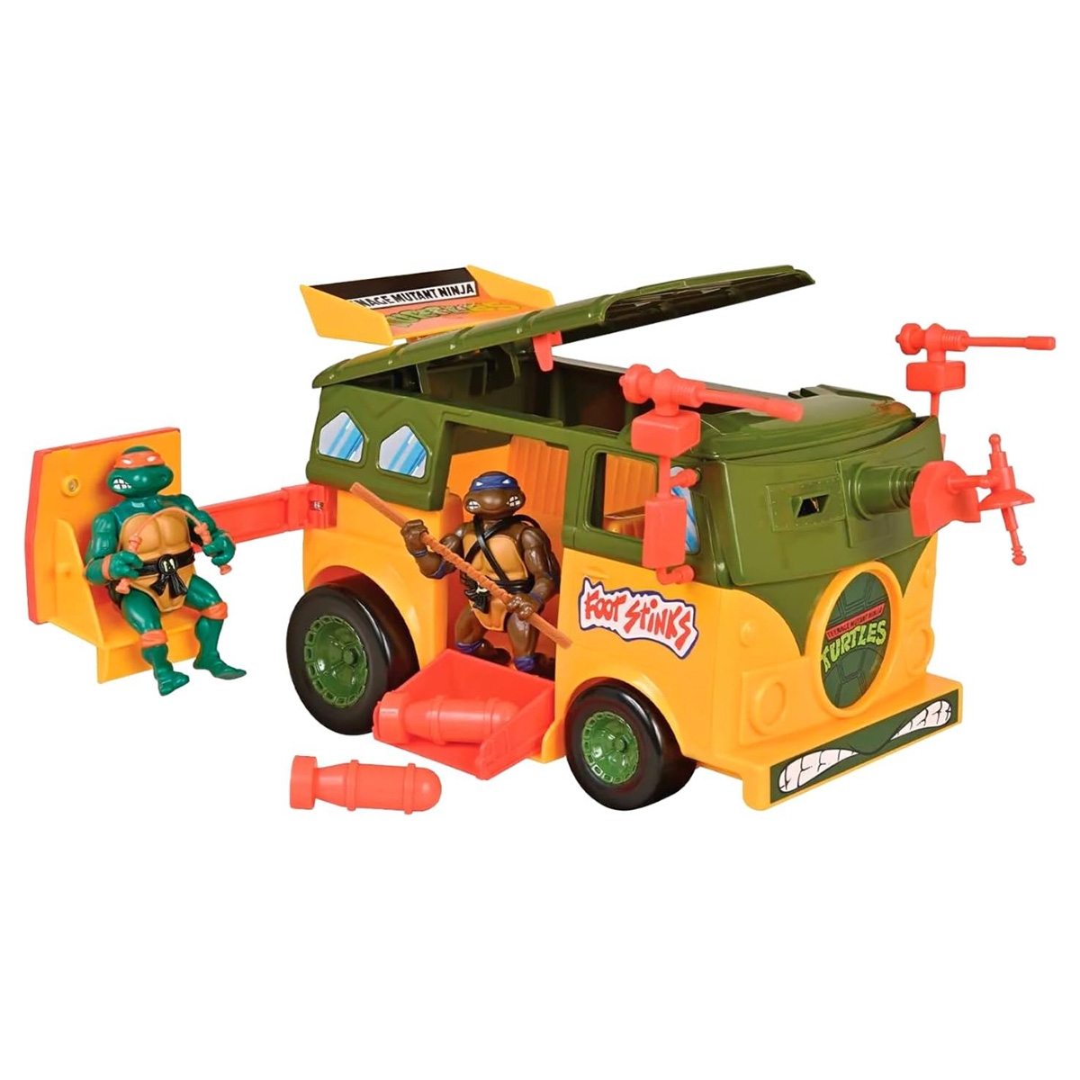 تي إم إن تي نينجا ترتلز عربة الحفلات الأصلية طقم لعب للجنسين، من عمر 5 إلى 7 سنوات