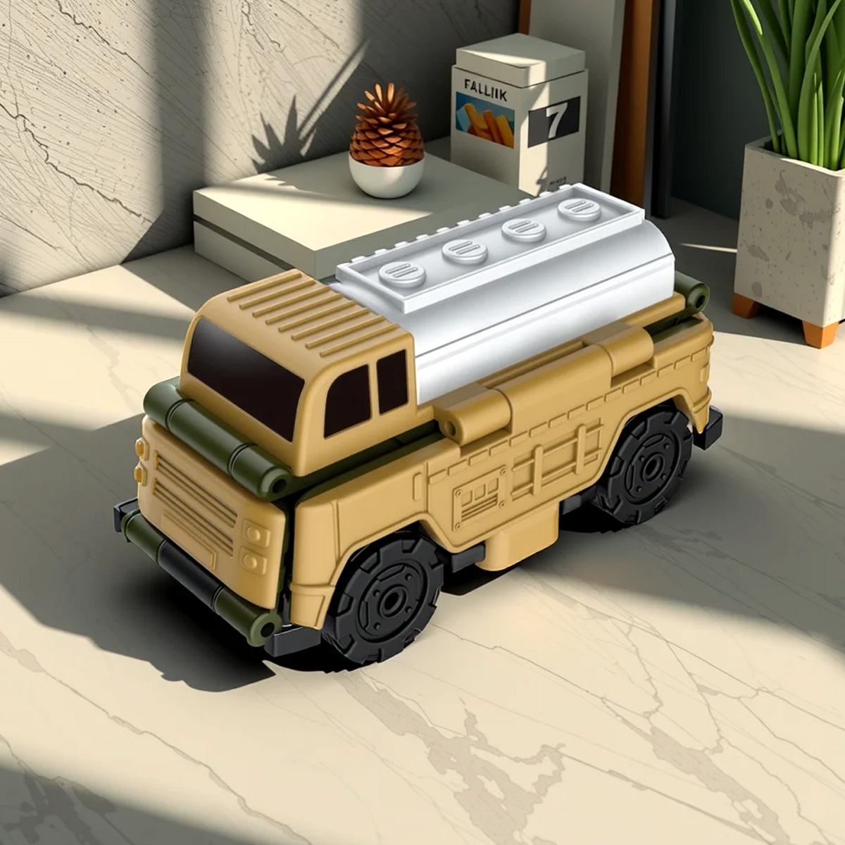 ترانسريسرز 2 في 1 فليبكارز - شاحنة قيادة وشاحنة تزويد وقود جوية للجنسين، من عمر 3 إلى 4 سنوات