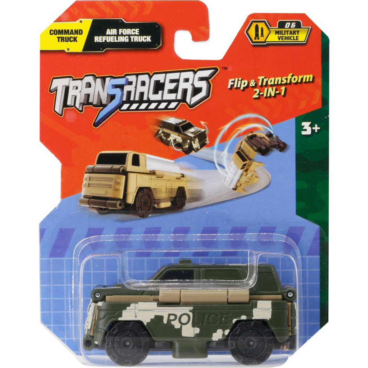 ترانسريسرز 2 في 1 فليبكارز - شاحنة قيادة وشاحنة تزويد وقود جوية للجنسين، من عمر 3 إلى 4 سنوات