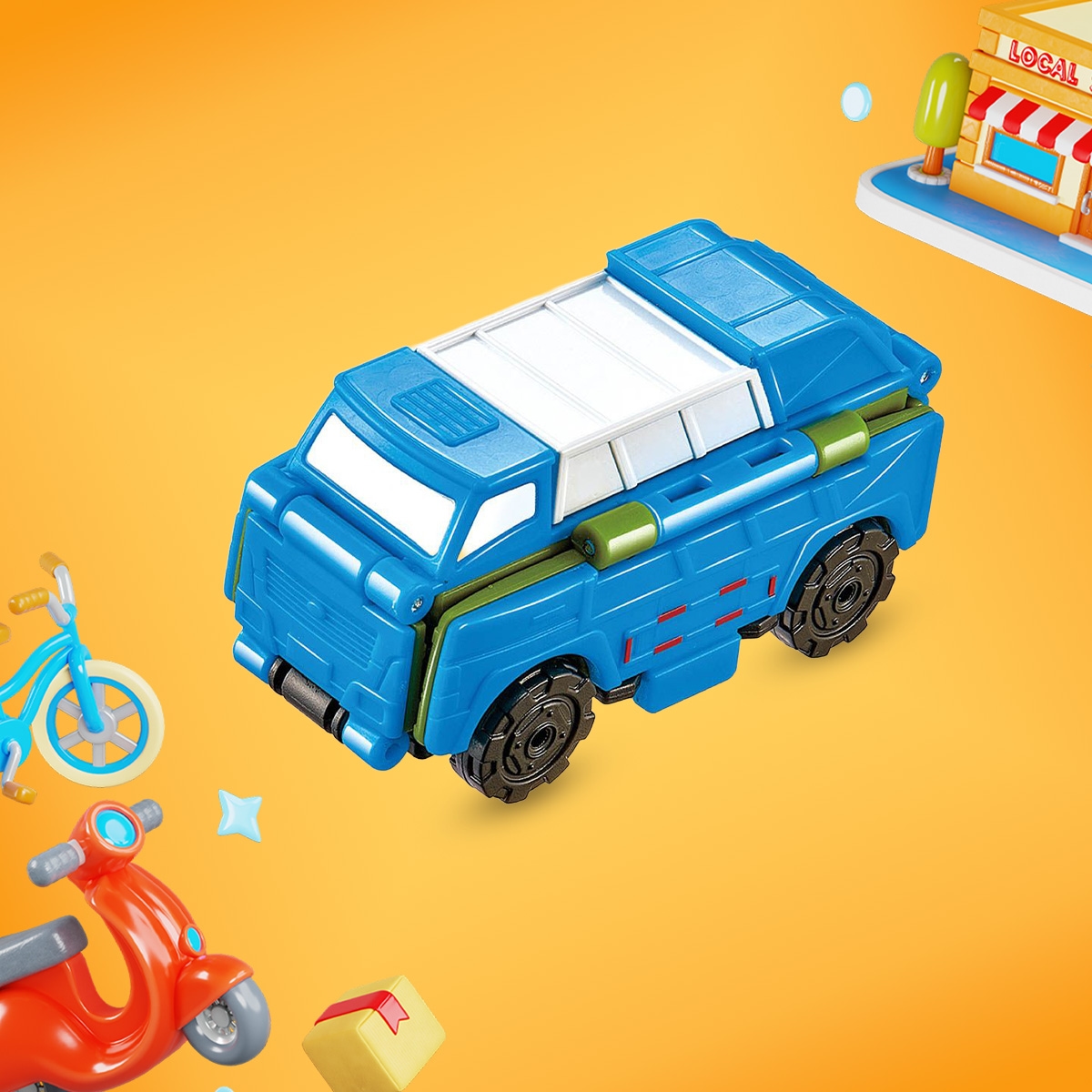 ترانسراكرز مركبات عسكرية 2 في 1 للأولاد، 3-4 سنوات، مجموعة من 3